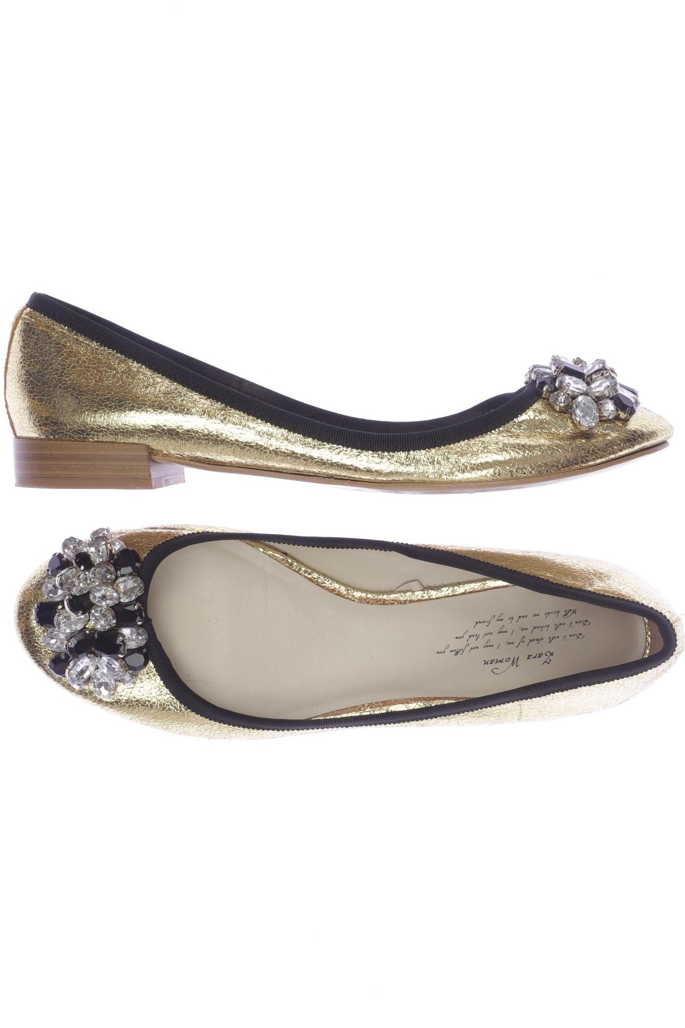 

Zara Damen Ballerinas, gold, Gr. 40