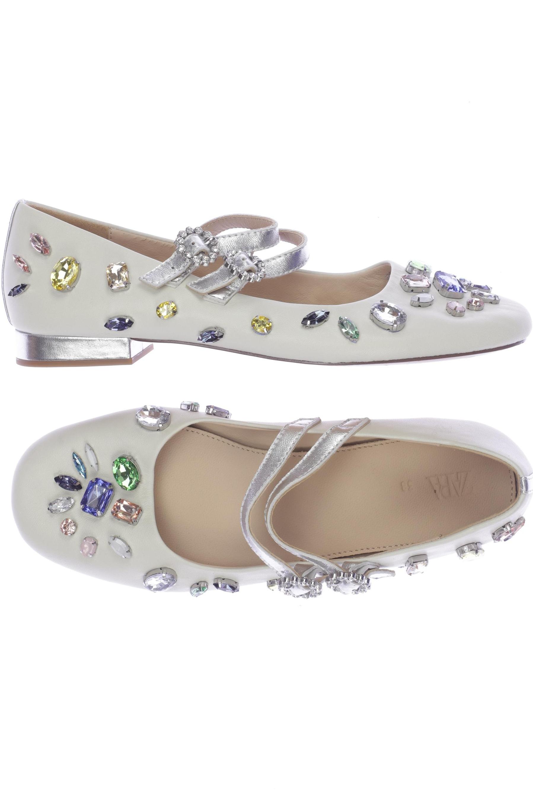 

Zara Damen Ballerinas, cremeweiß, Gr. 38