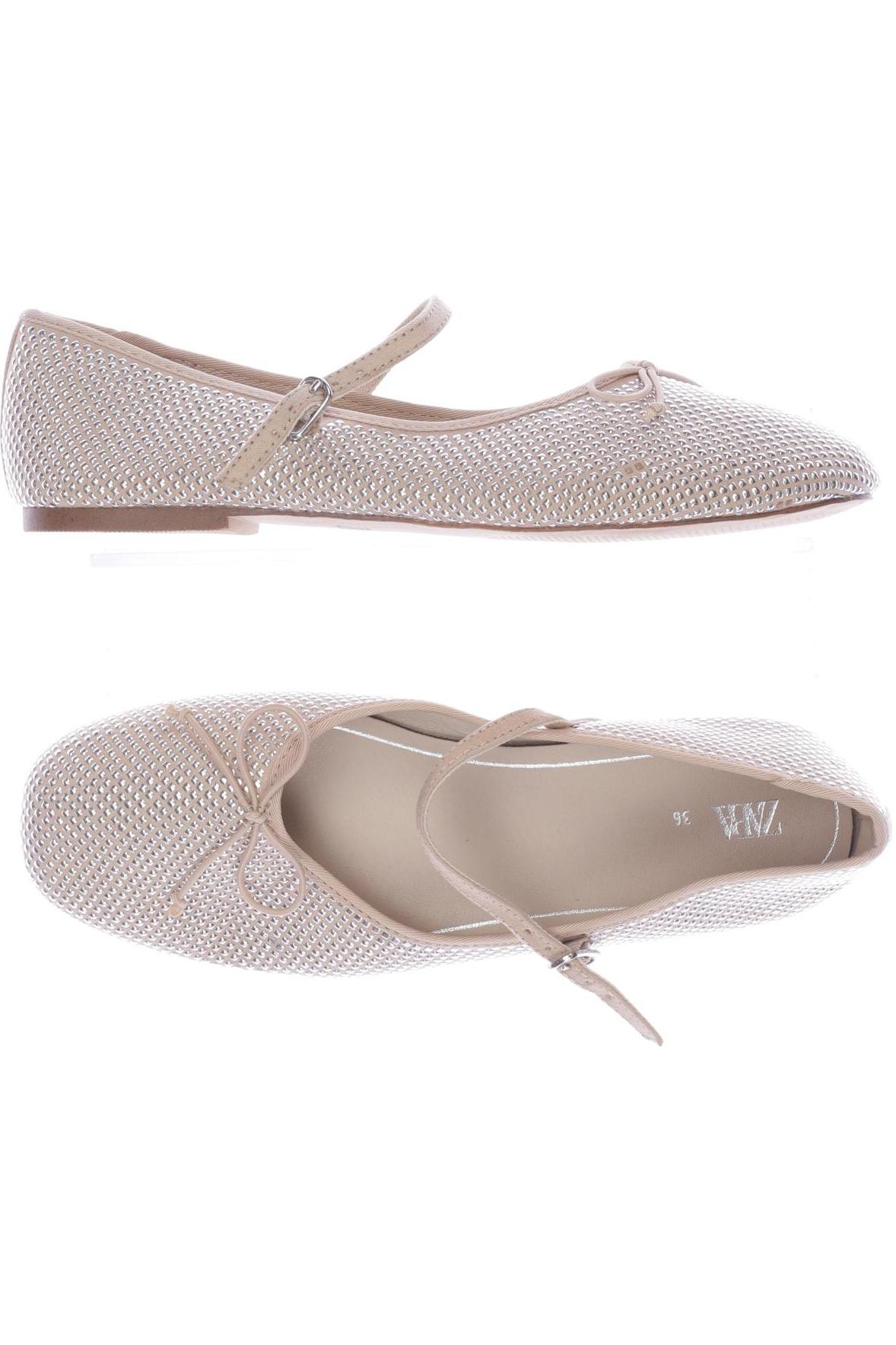 

ZARA Damen Ballerinas, beige