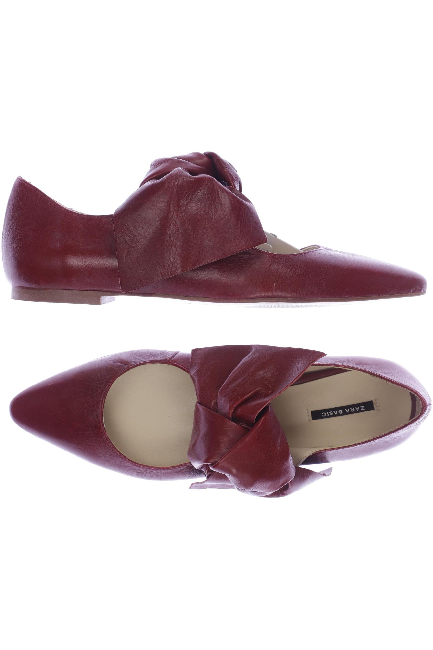 

ZARA Damen Ballerinas, bordeaux