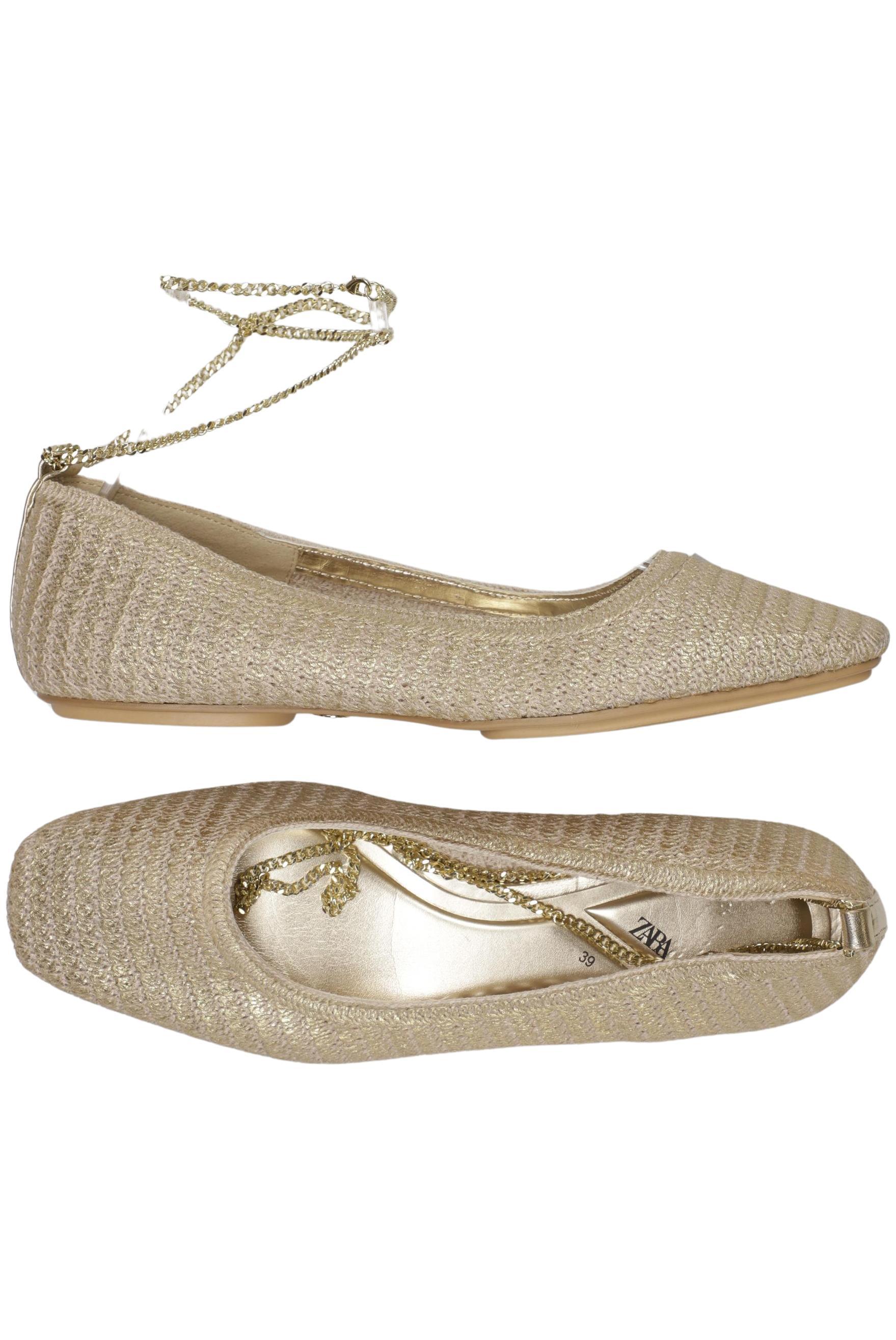 

Zara Damen Ballerinas, gold, Gr. 39