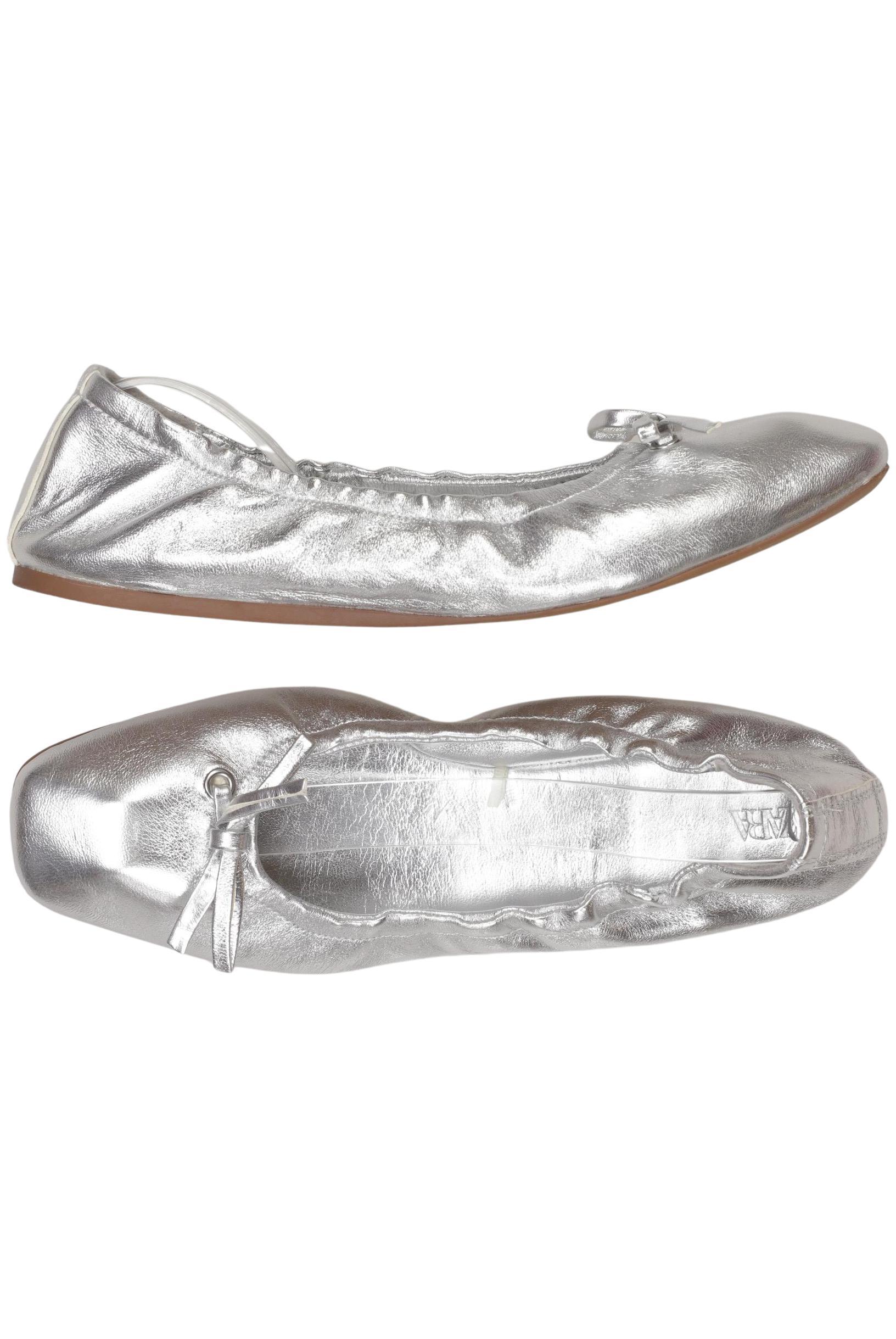 

Zara Damen Ballerinas, silber, Gr. 39