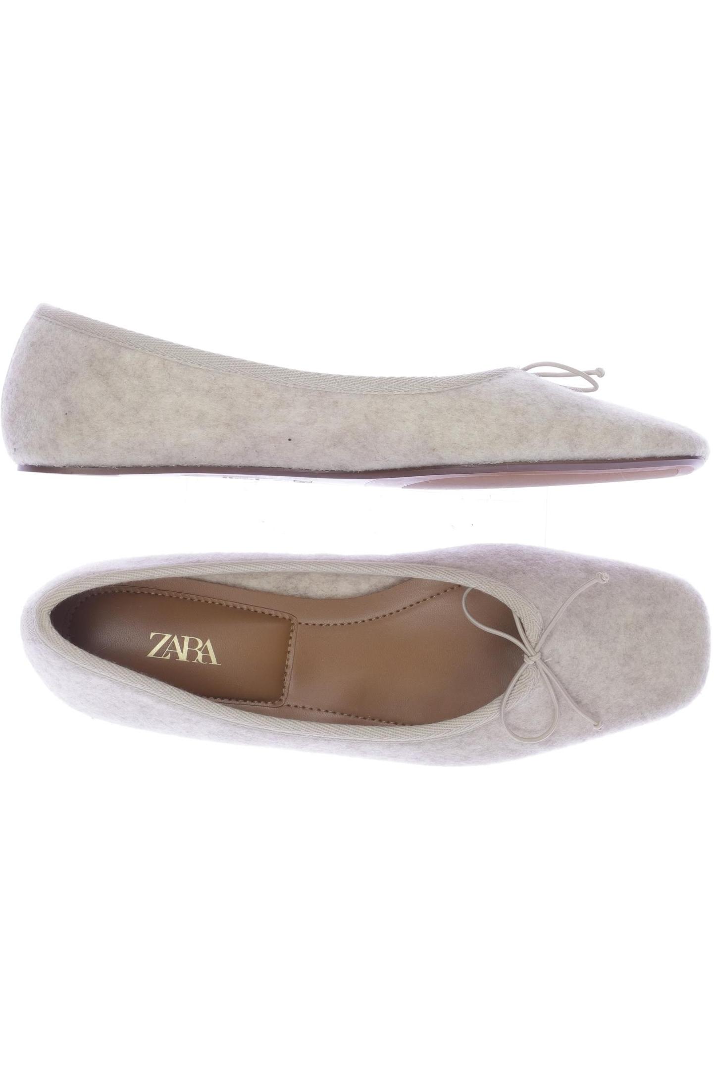 

Zara Damen Ballerinas, cremeweiß, Gr. 39