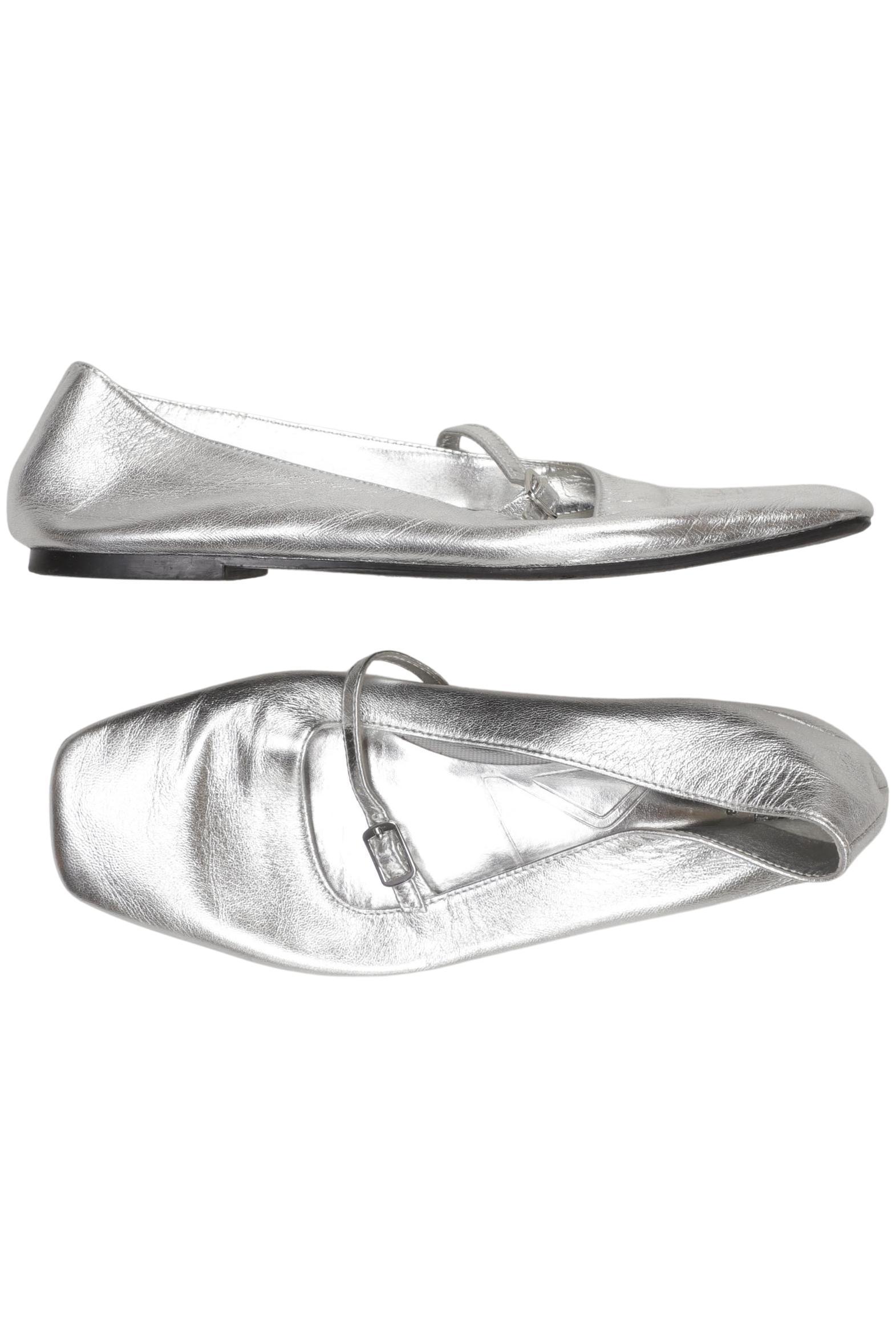 

Zara Damen Ballerinas, silber, Gr. 38