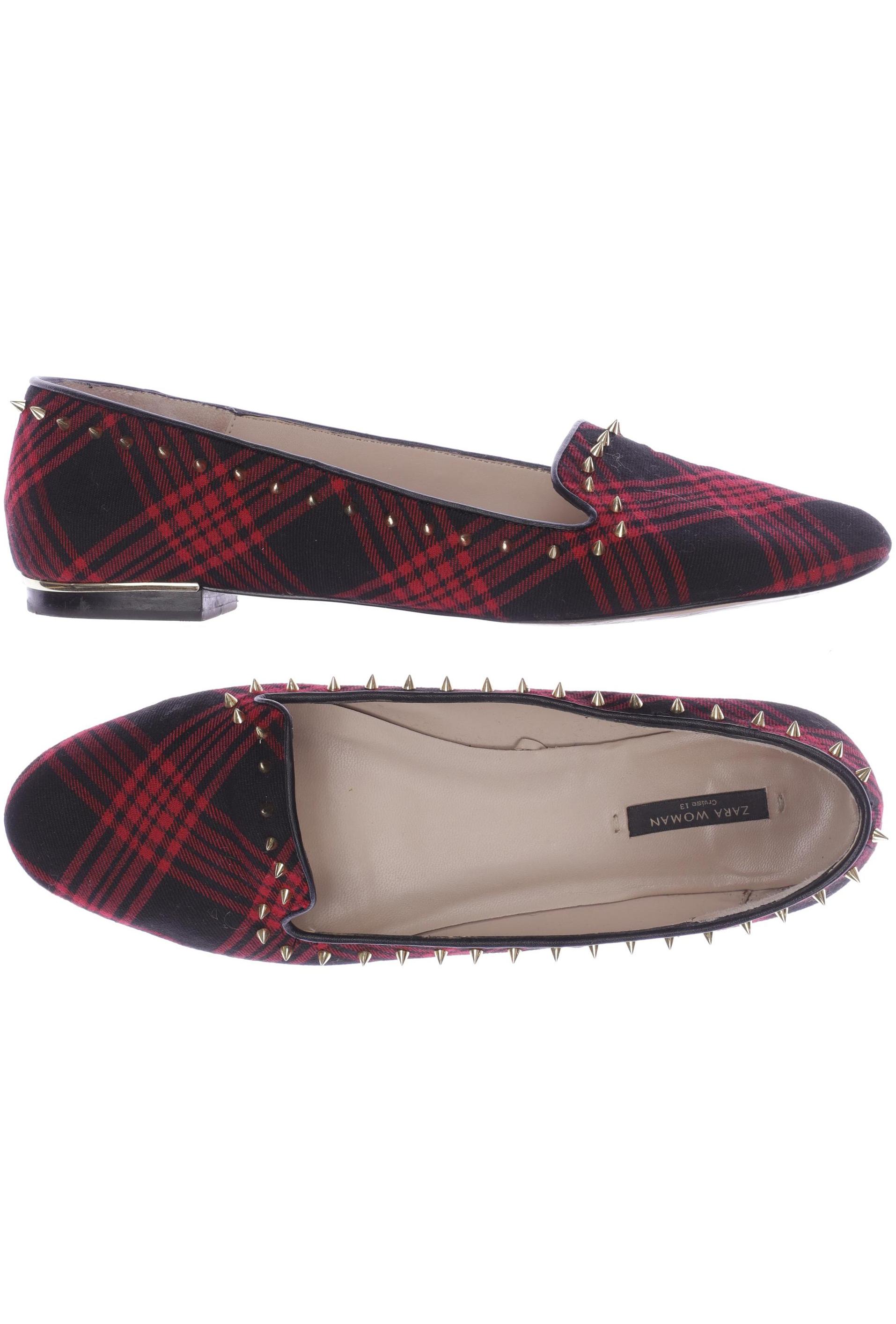 

Zara Damen Ballerinas, bordeaux, Gr. 41