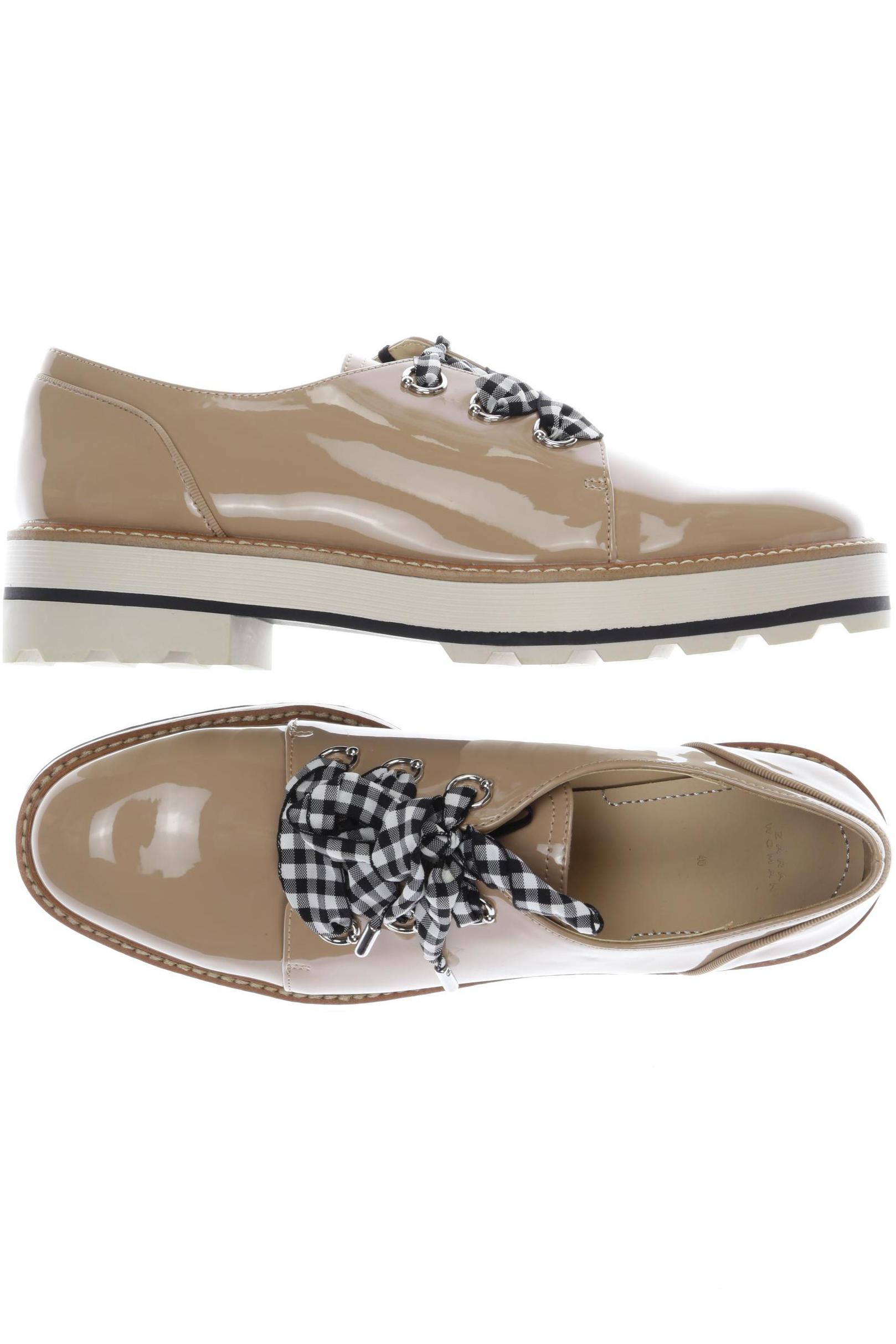 

Zara Damen Halbschuh, beige, Gr. 40