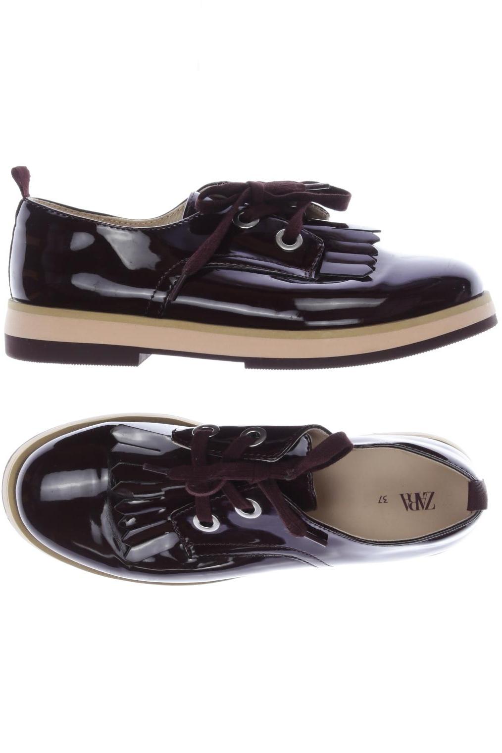 

Zara Damen Halbschuh, bordeaux, Gr. 37