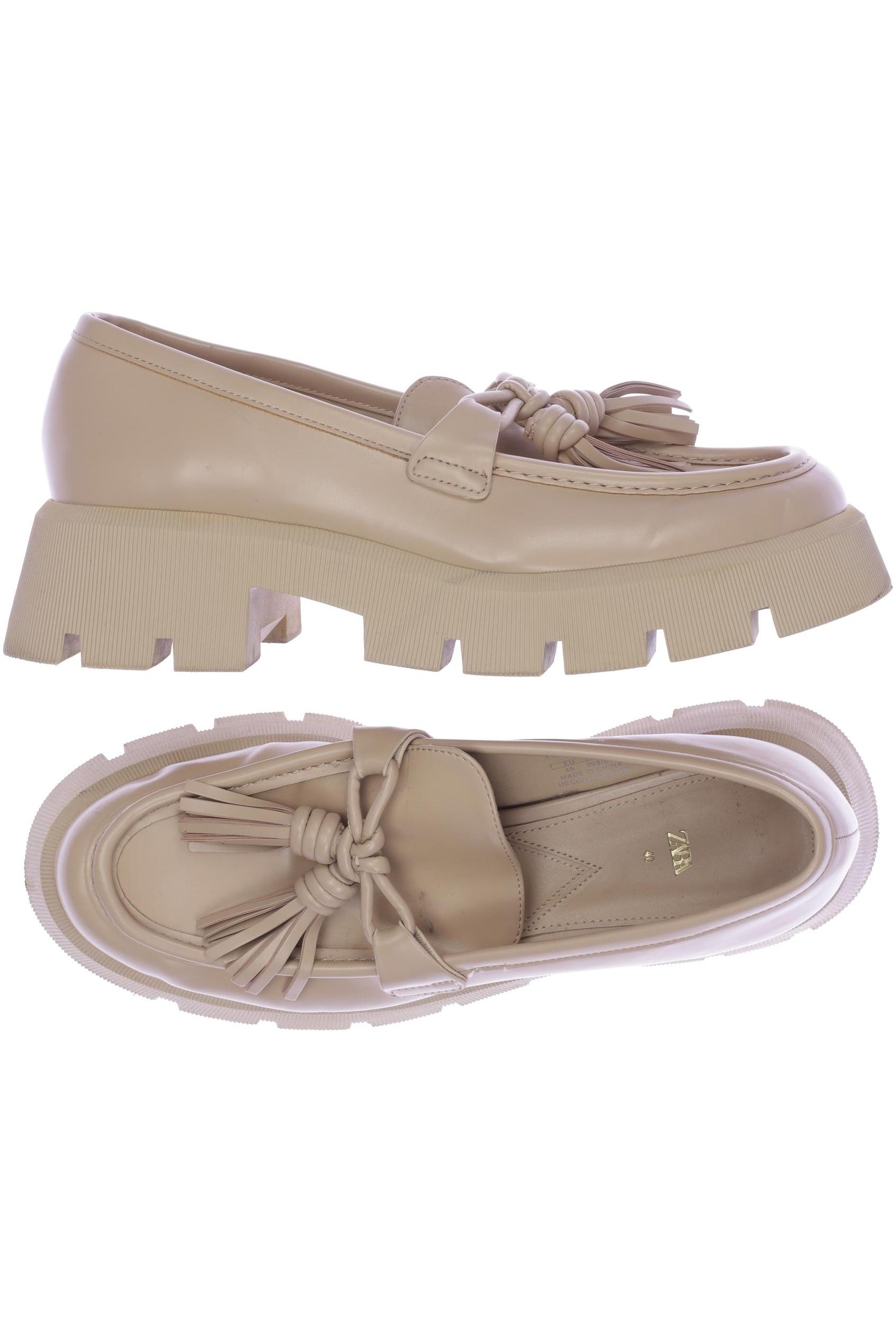 

Zara Damen Halbschuh, beige, Gr. 40