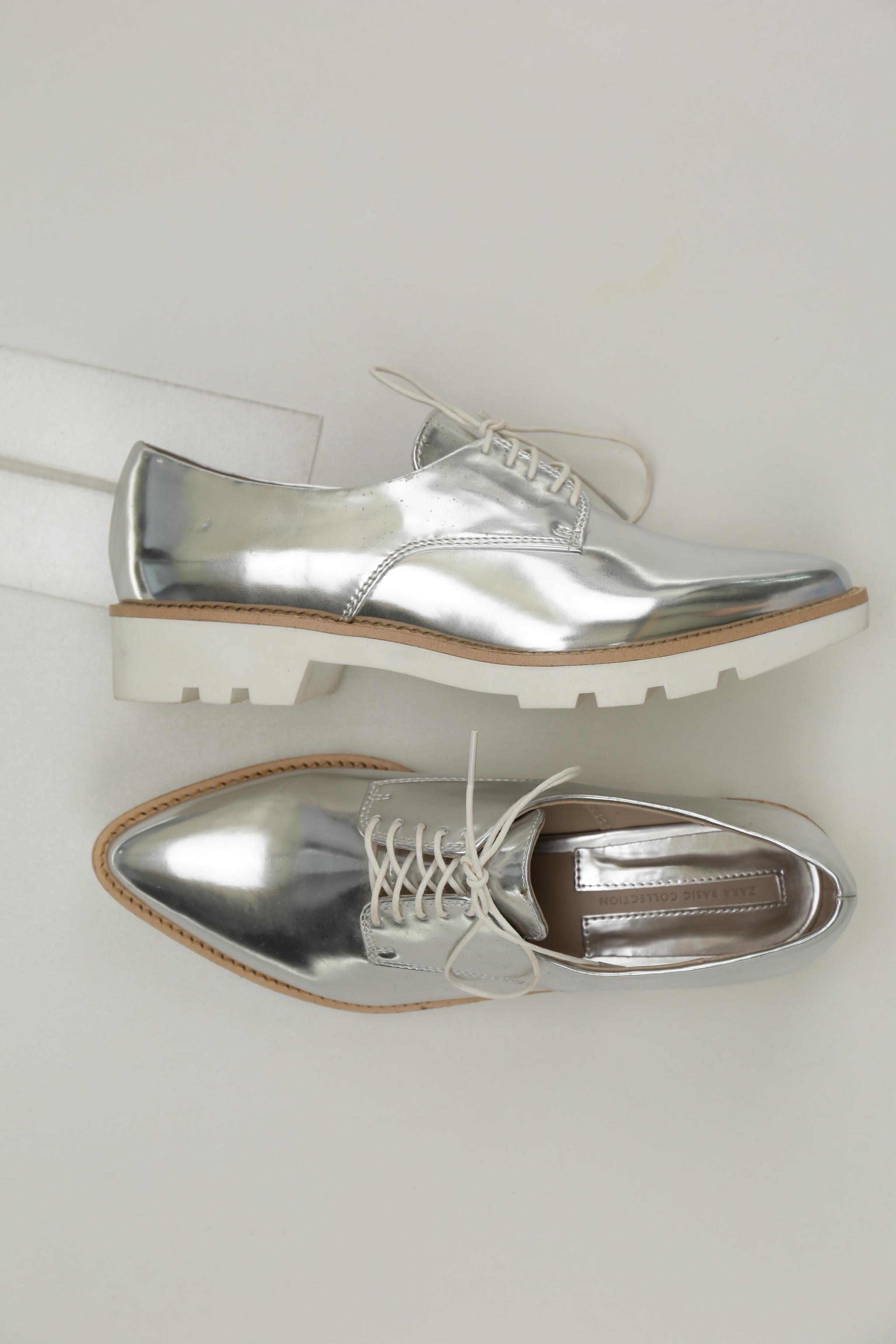 

Zara Damen Halbschuh, silber, Gr. 38