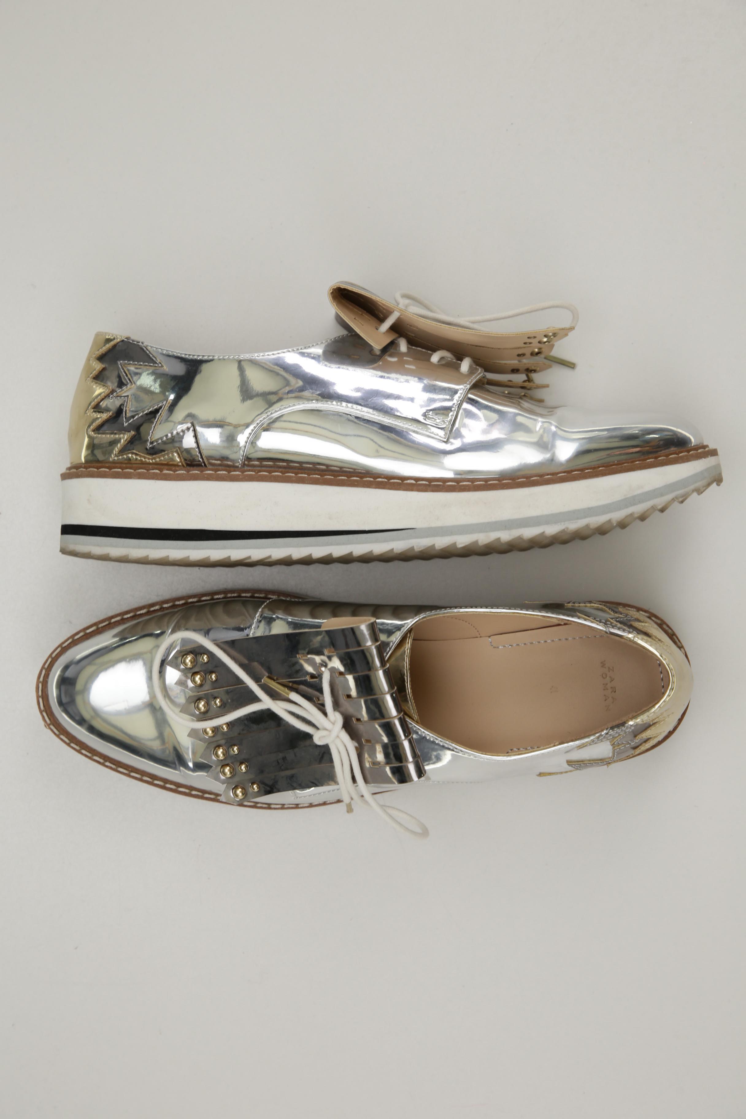 

Zara Damen Halbschuh, silber, Gr. 41