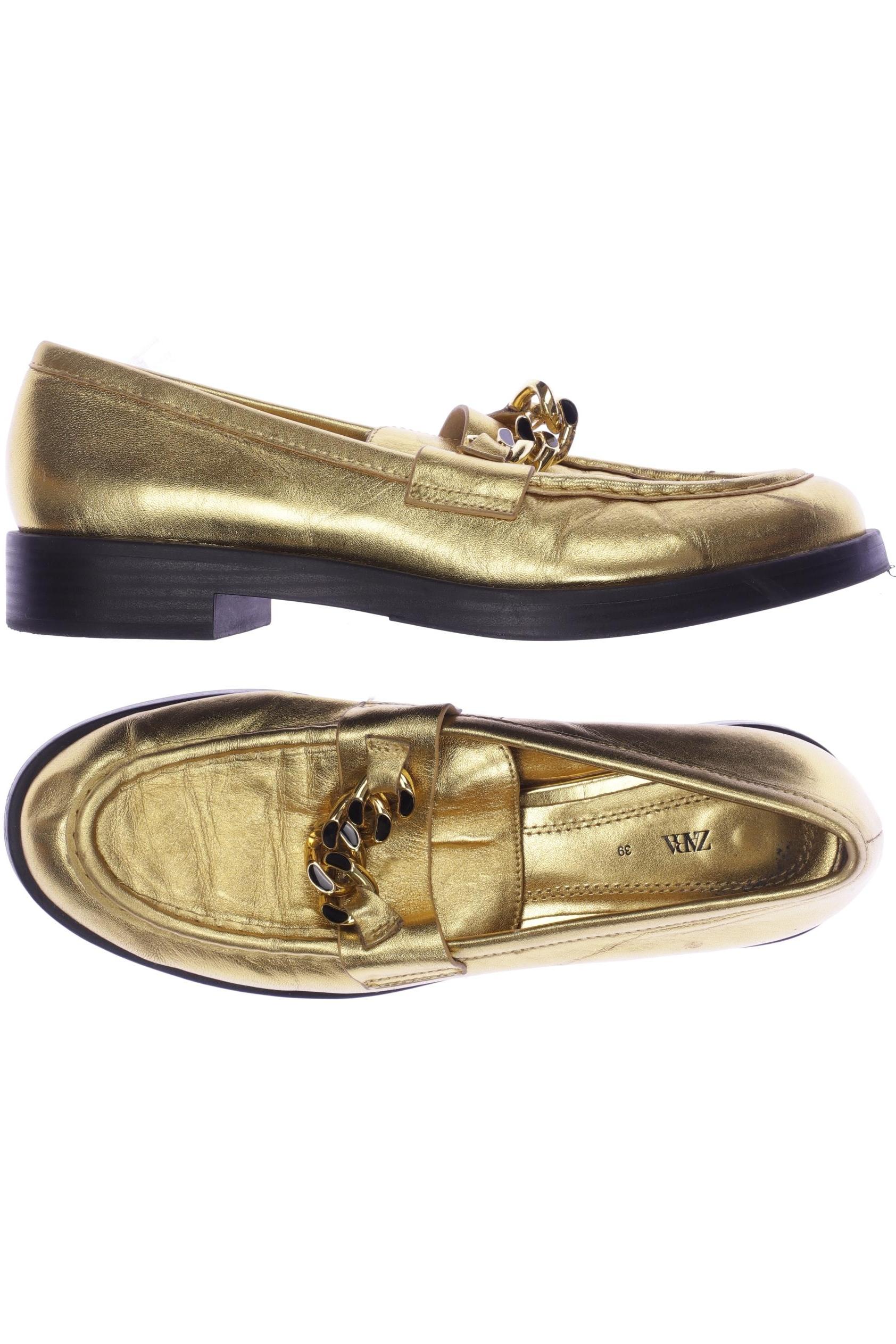 

Zara Damen Halbschuh, gold, Gr. 39
