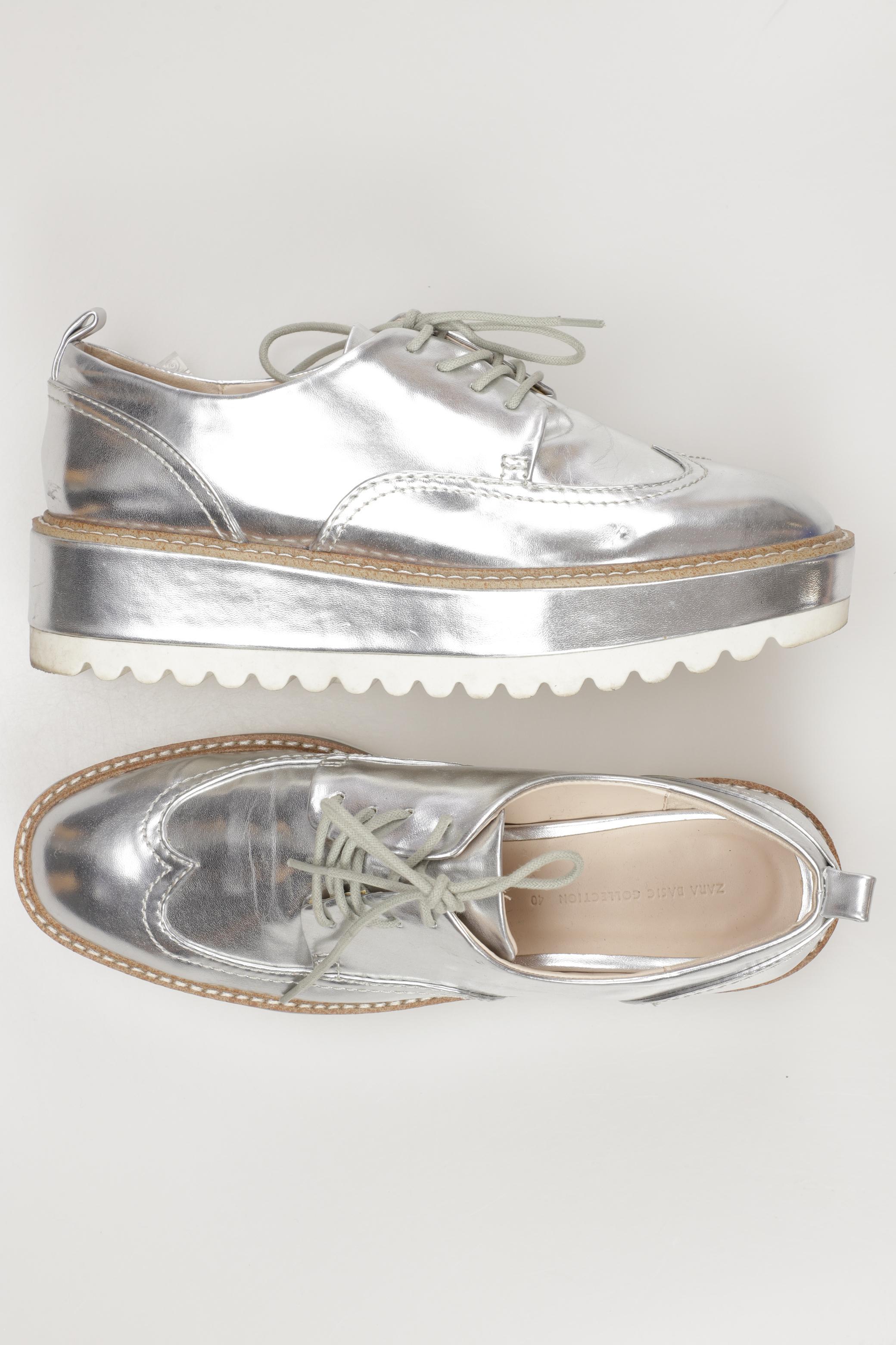 

Zara Damen Halbschuh, silber, Gr. 40