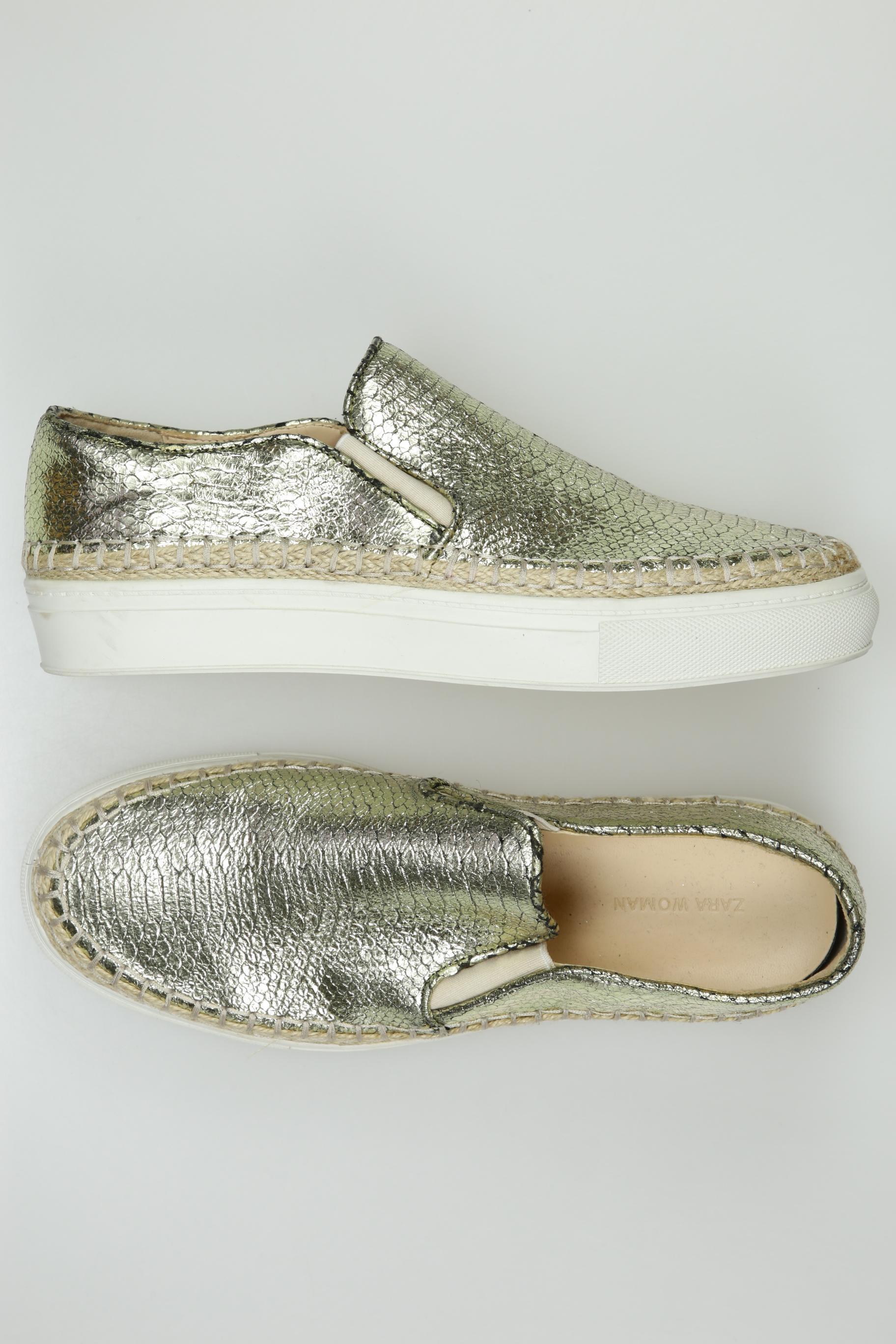 

Zara Damen Halbschuh, gold, Gr. 38