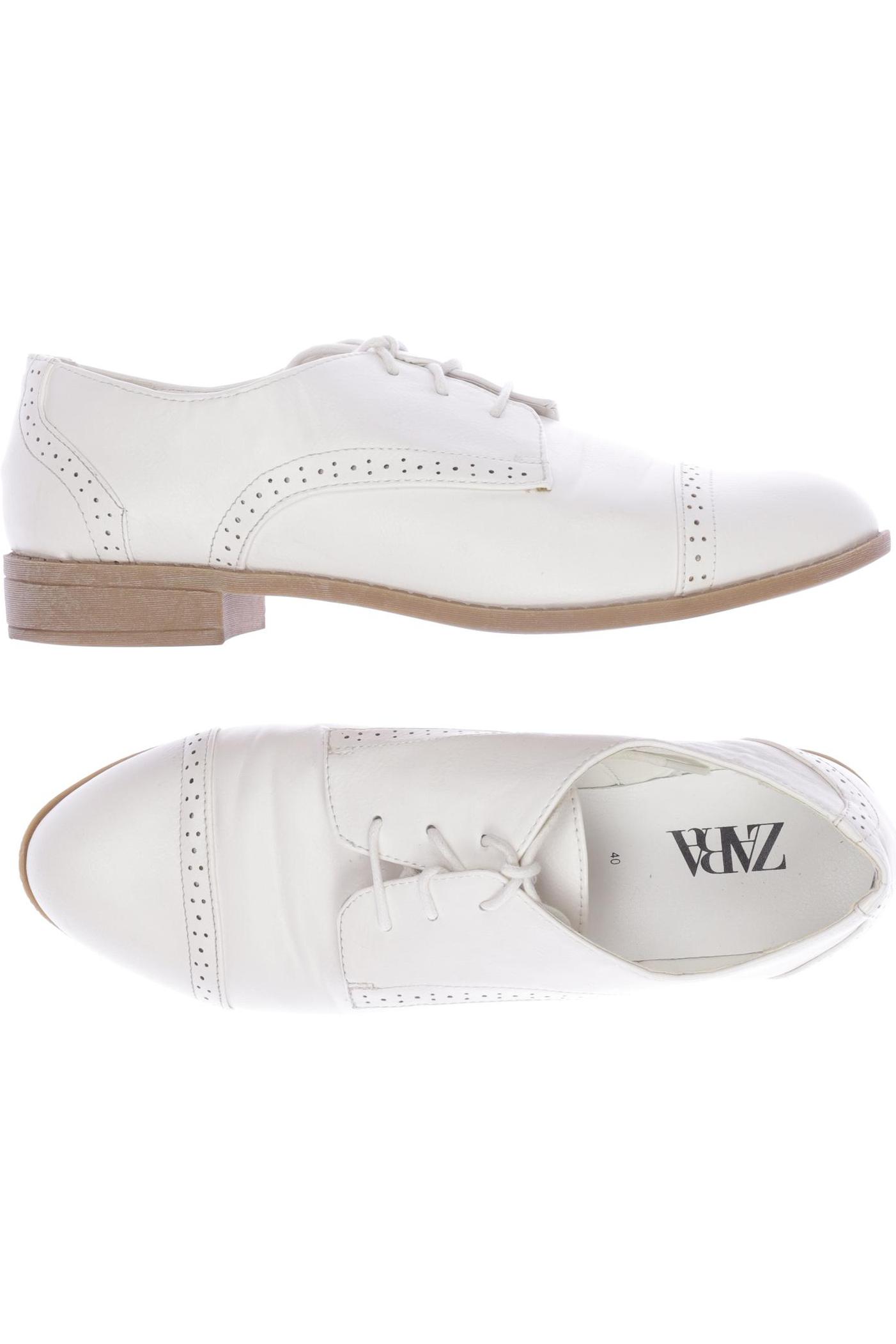 

Zara Damen Halbschuh, cremeweiß, Gr. 40