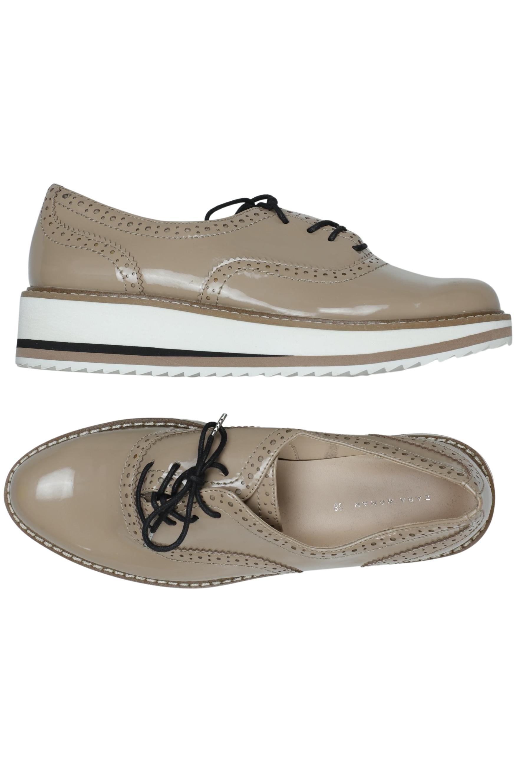 

Zara Damen Halbschuh, beige, Gr. 38