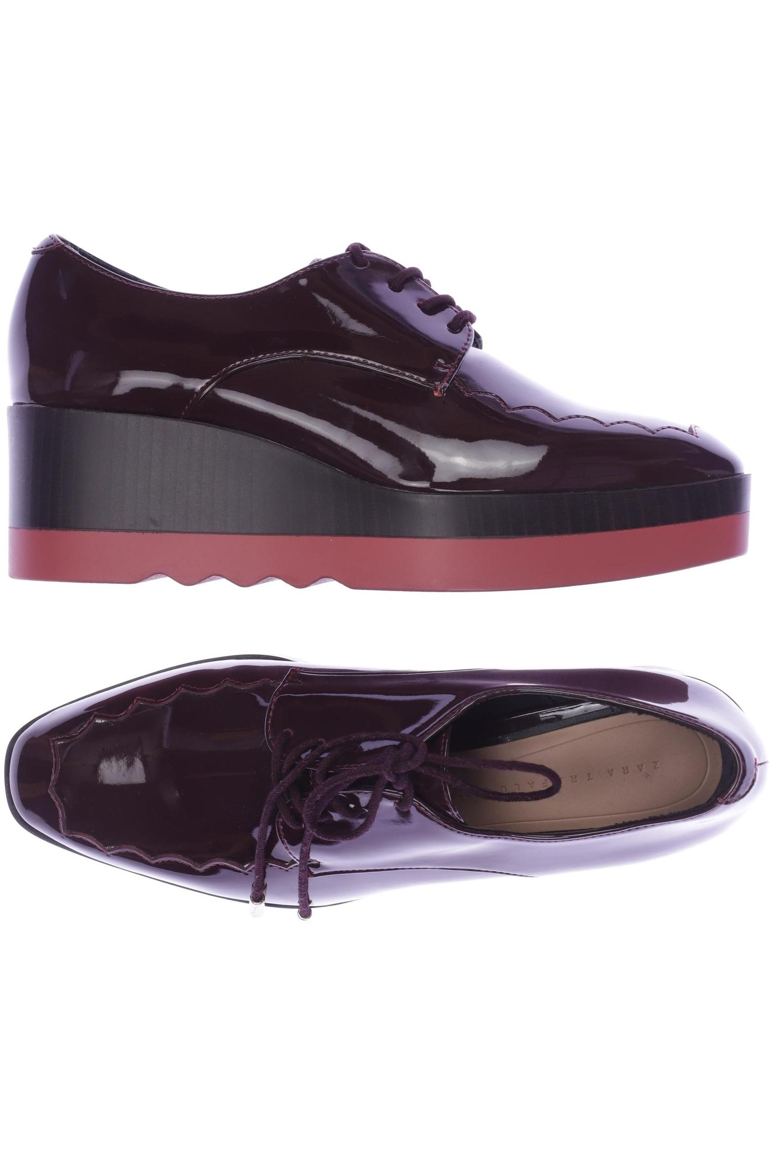 

Zara Damen Halbschuh, bordeaux, Gr. 37