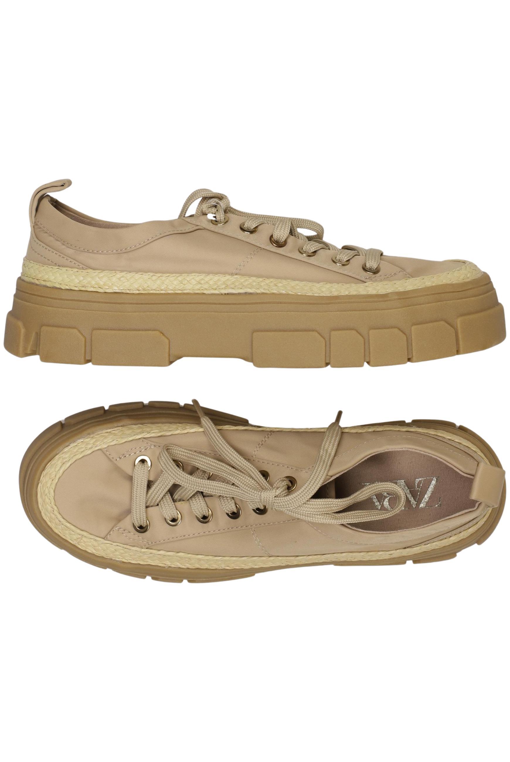 

Zara Damen Halbschuh, beige, Gr. 38