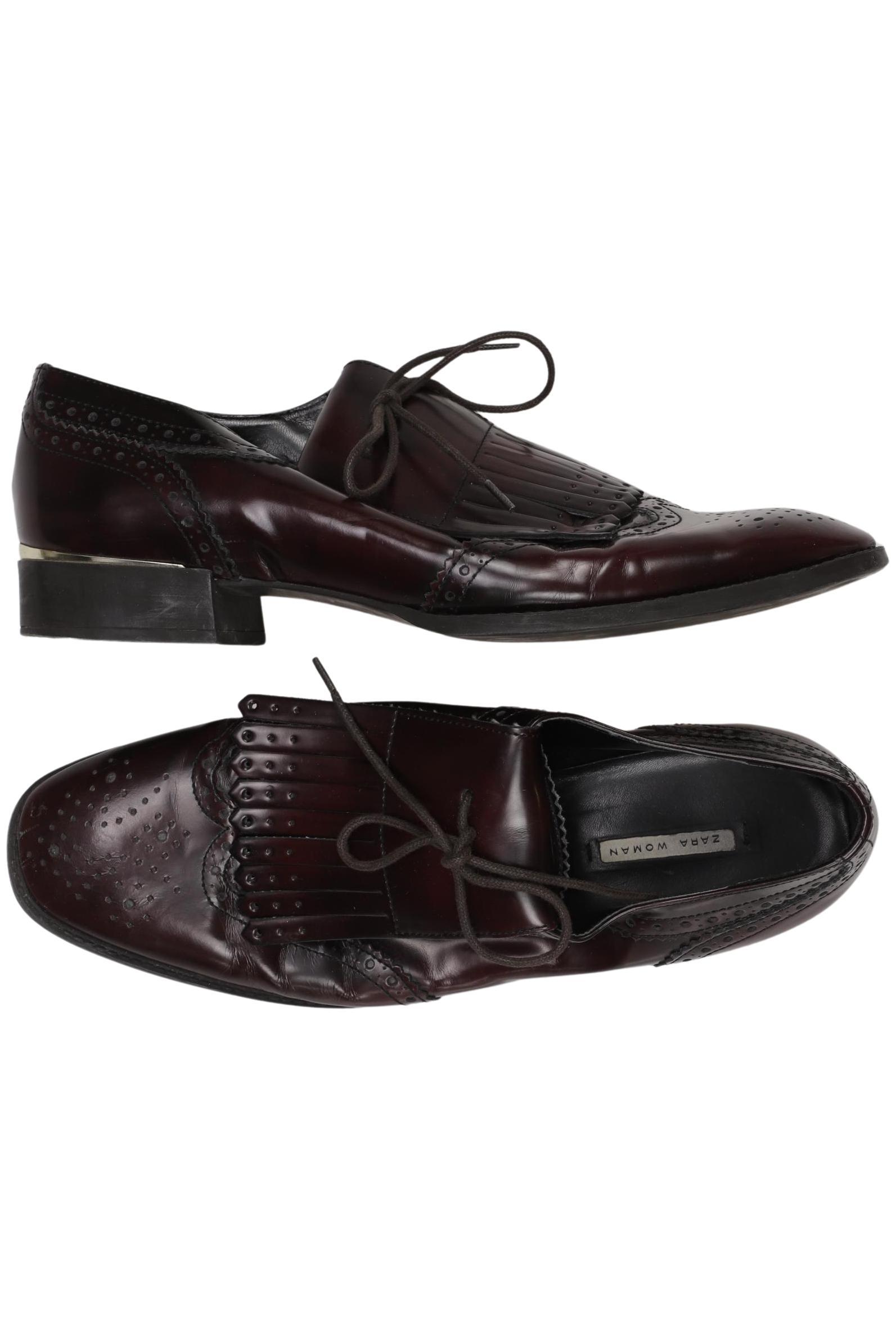 

Zara Damen Halbschuh, bordeaux, Gr. 40