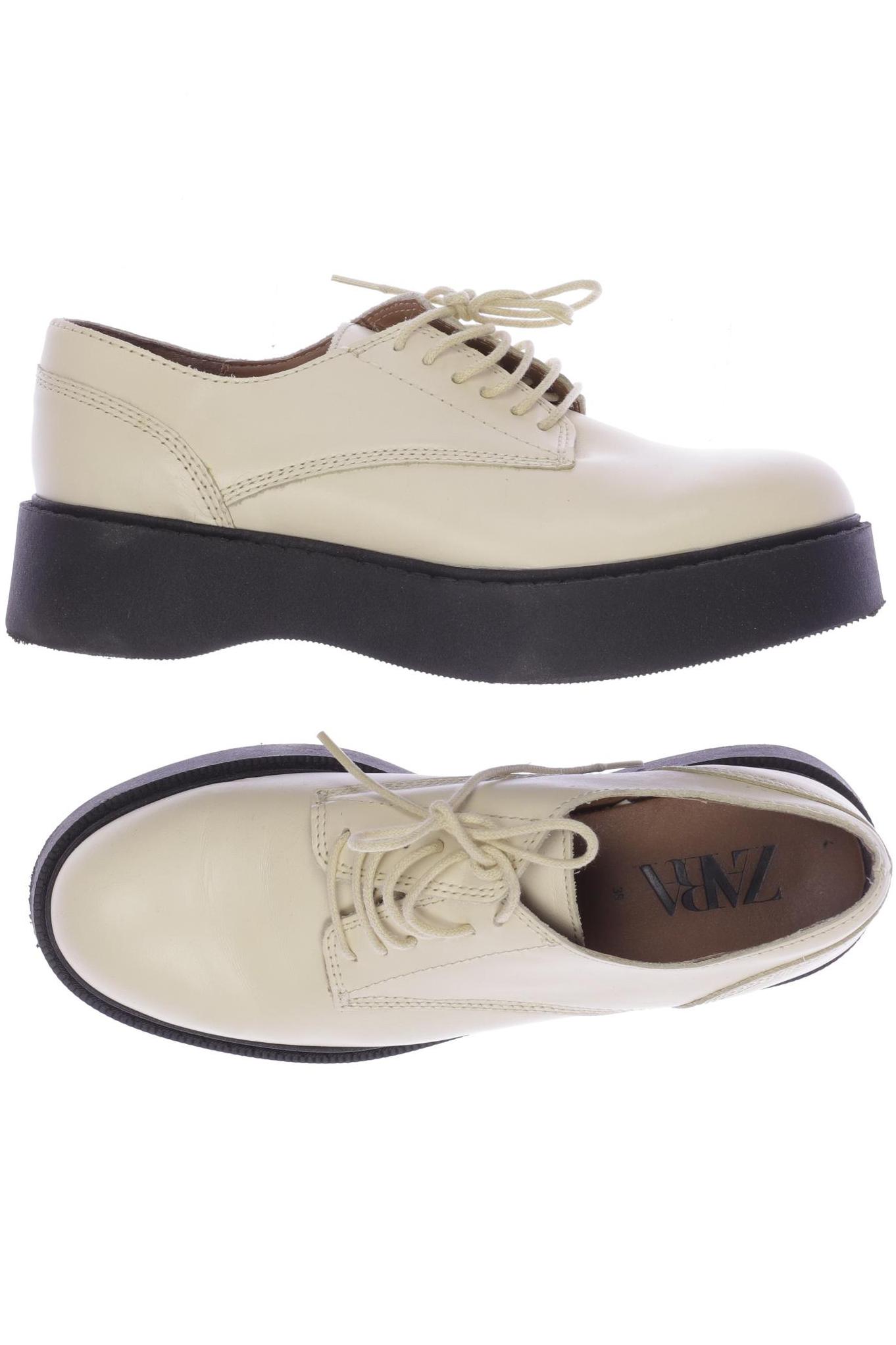 

Zara Damen Halbschuh, cremeweiß, Gr. 38