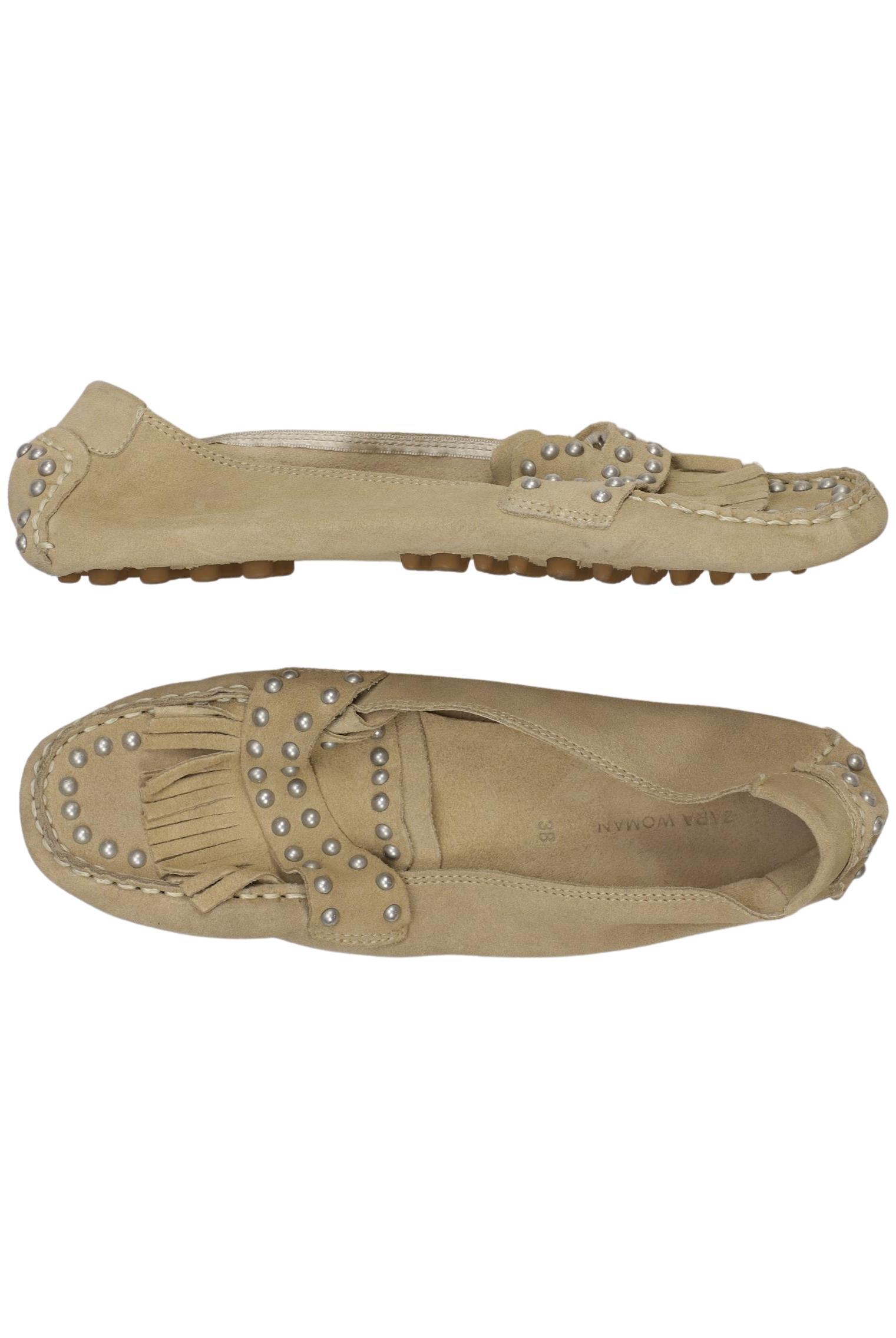 

Zara Damen Halbschuh, beige, Gr. 38
