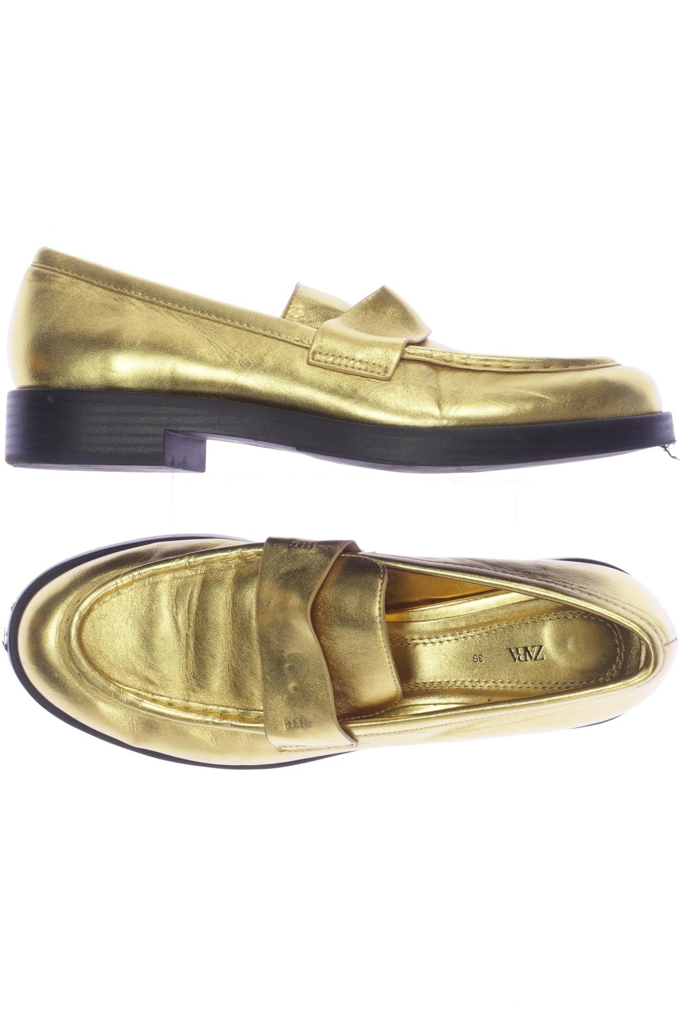 

Zara Damen Halbschuh, gold, Gr. 39