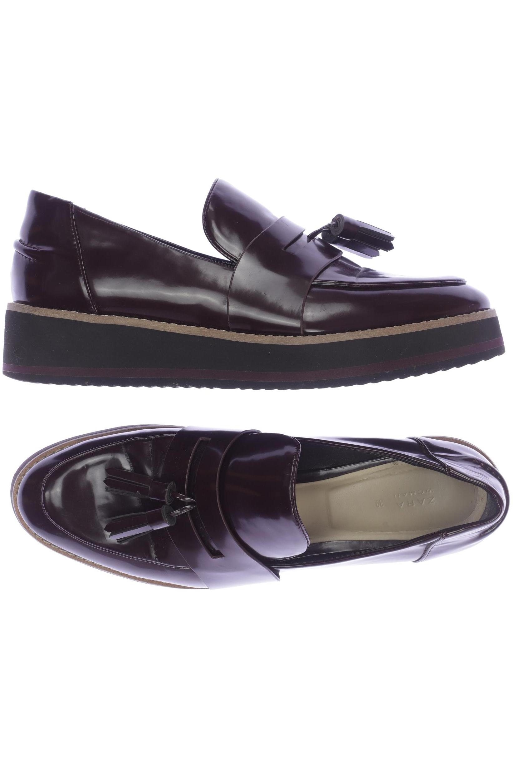 

Zara Damen Halbschuh, bordeaux, Gr. 39
