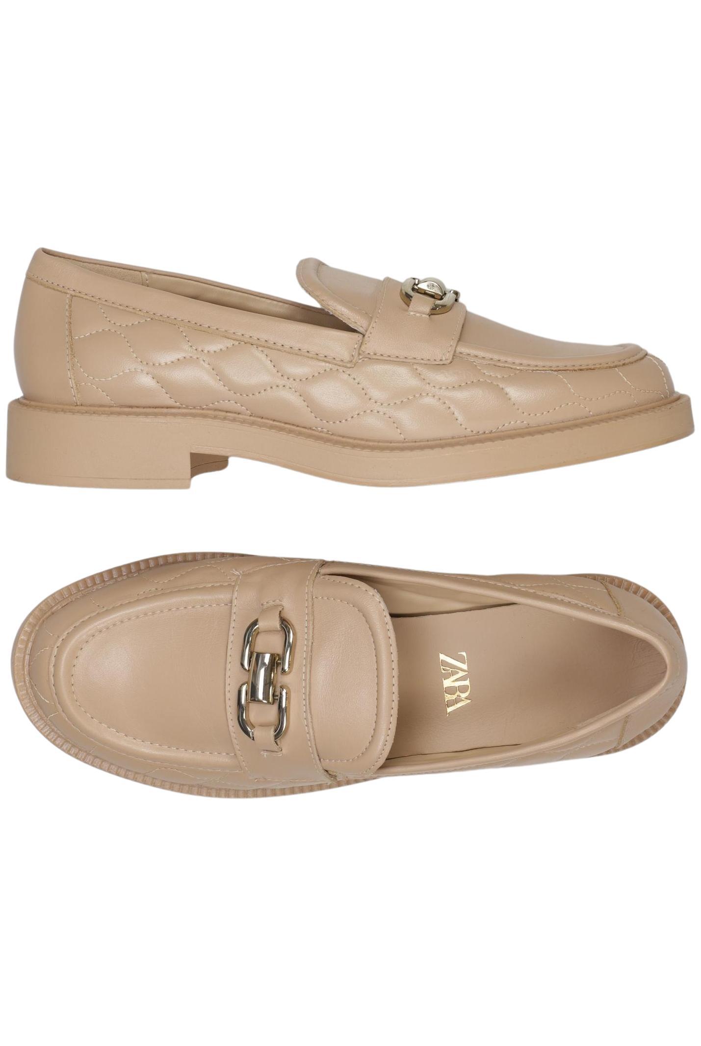 

Zara Damen Halbschuh, beige, Gr. 38