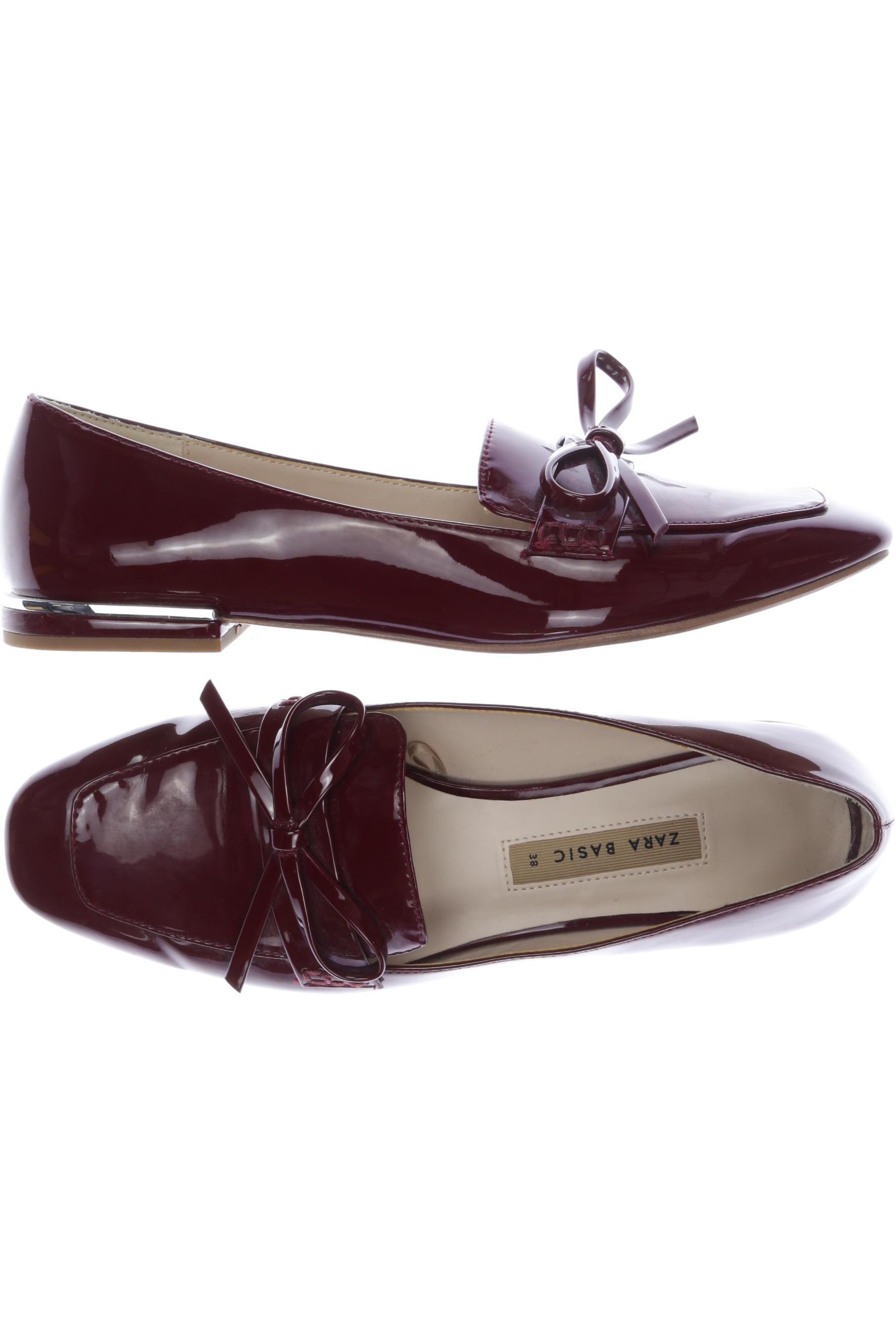 

Zara Damen Halbschuh, bordeaux, Gr. 38