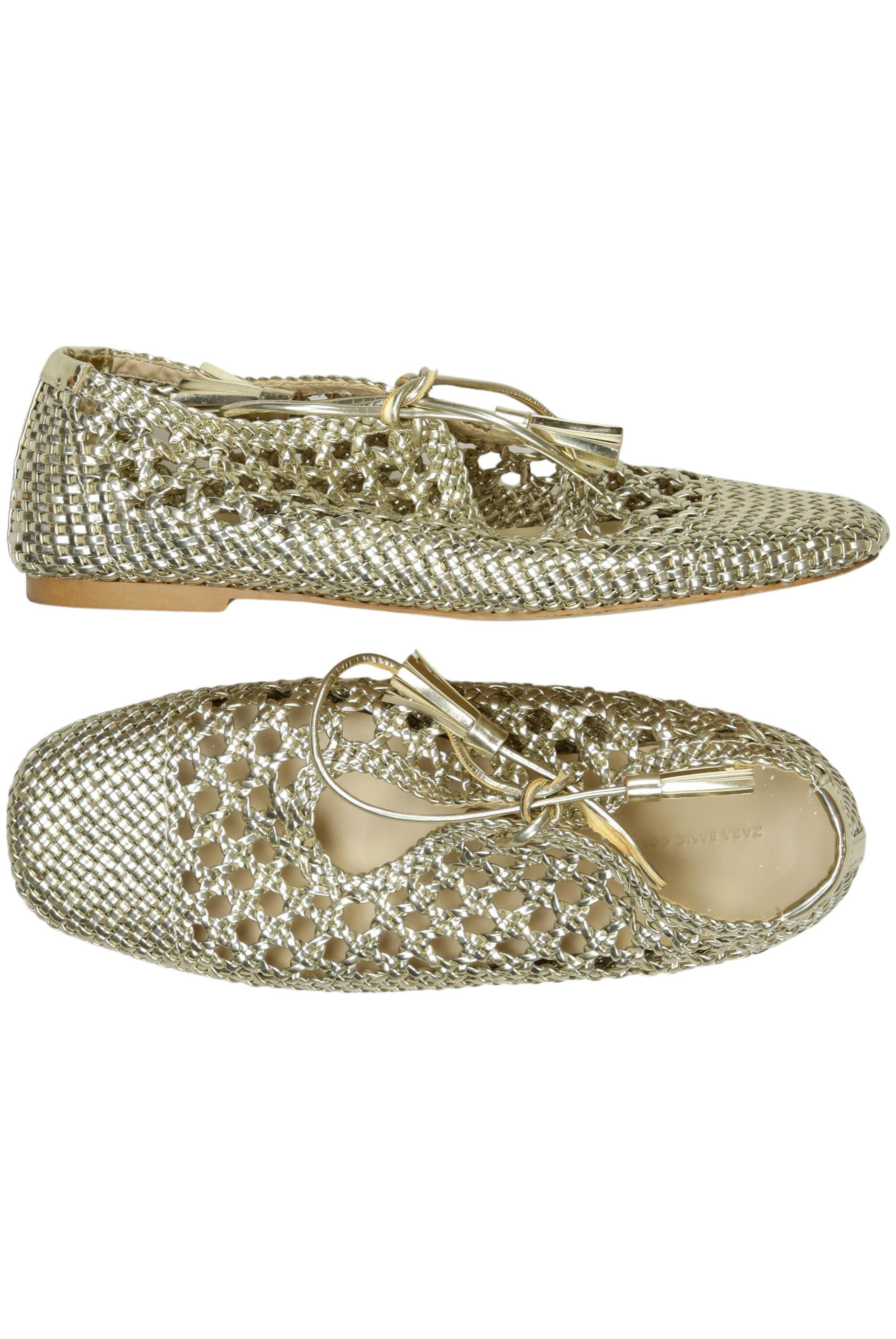 

Zara Damen Halbschuh, gold, Gr. 38