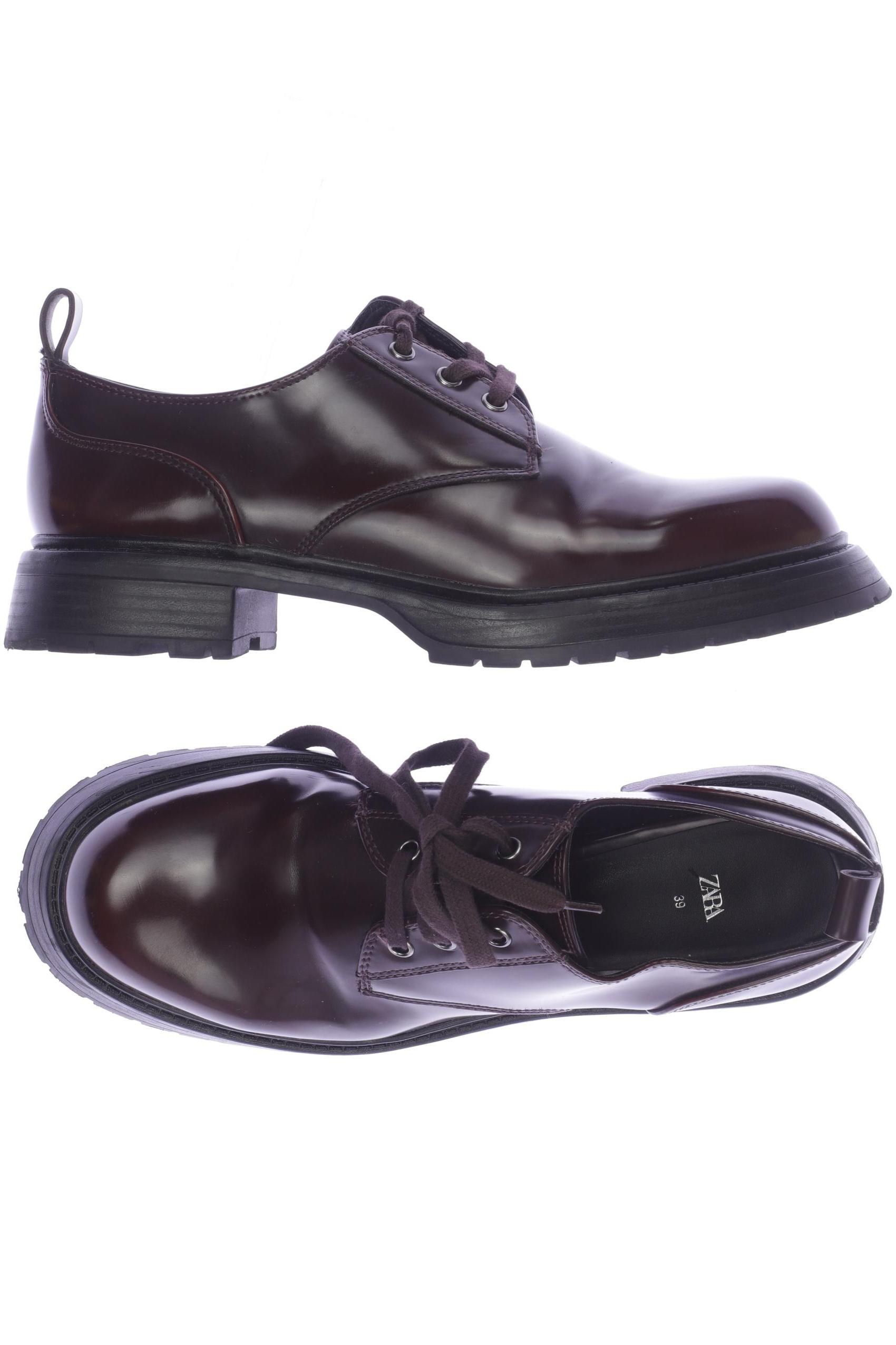 

Zara Damen Halbschuh, bordeaux, Gr. 39