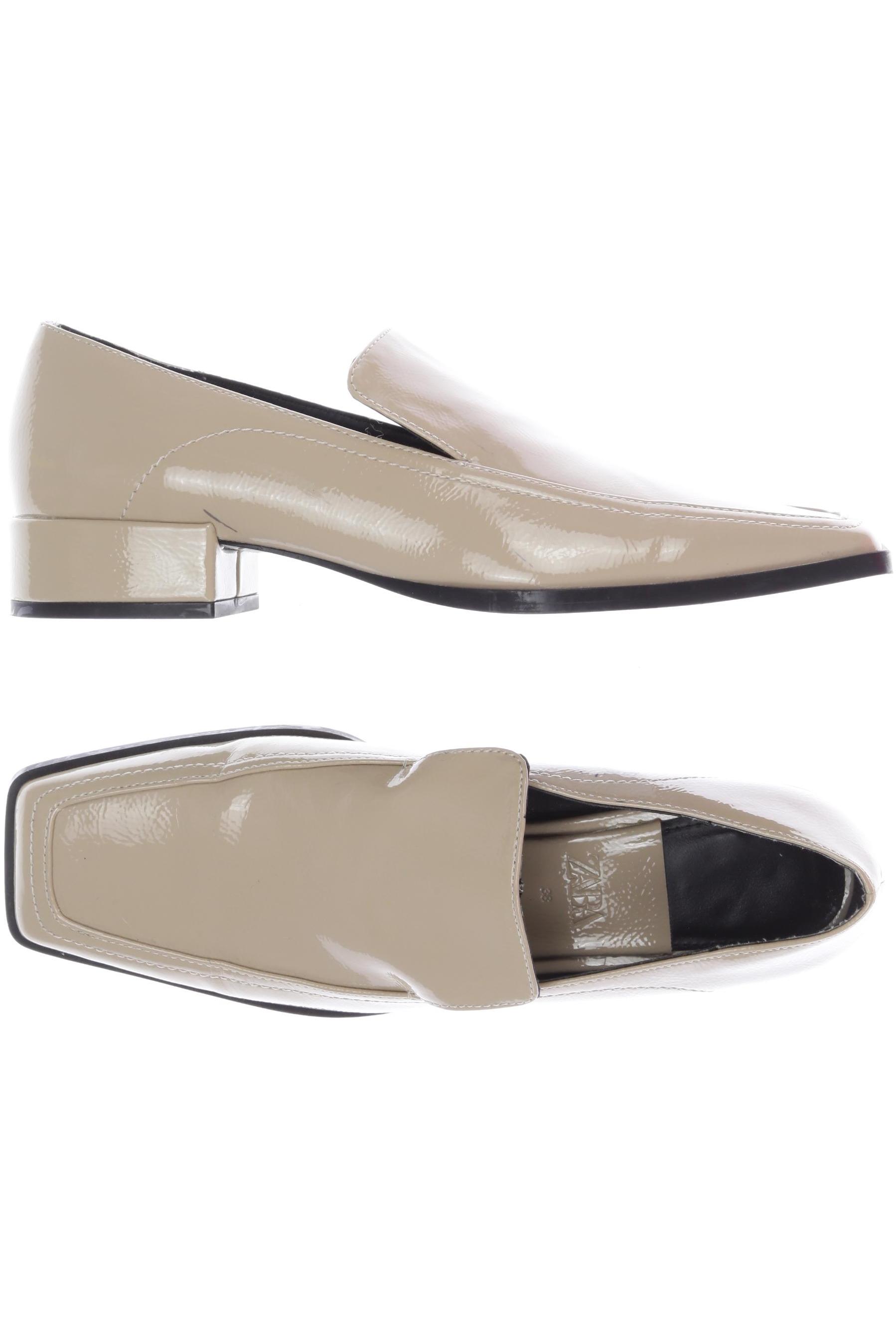 

Zara Damen Halbschuh, beige, Gr. 38