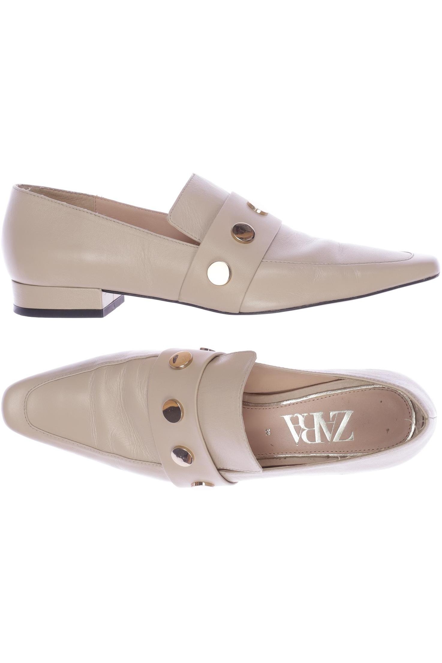 

Zara Damen Halbschuh, beige, Gr. 38