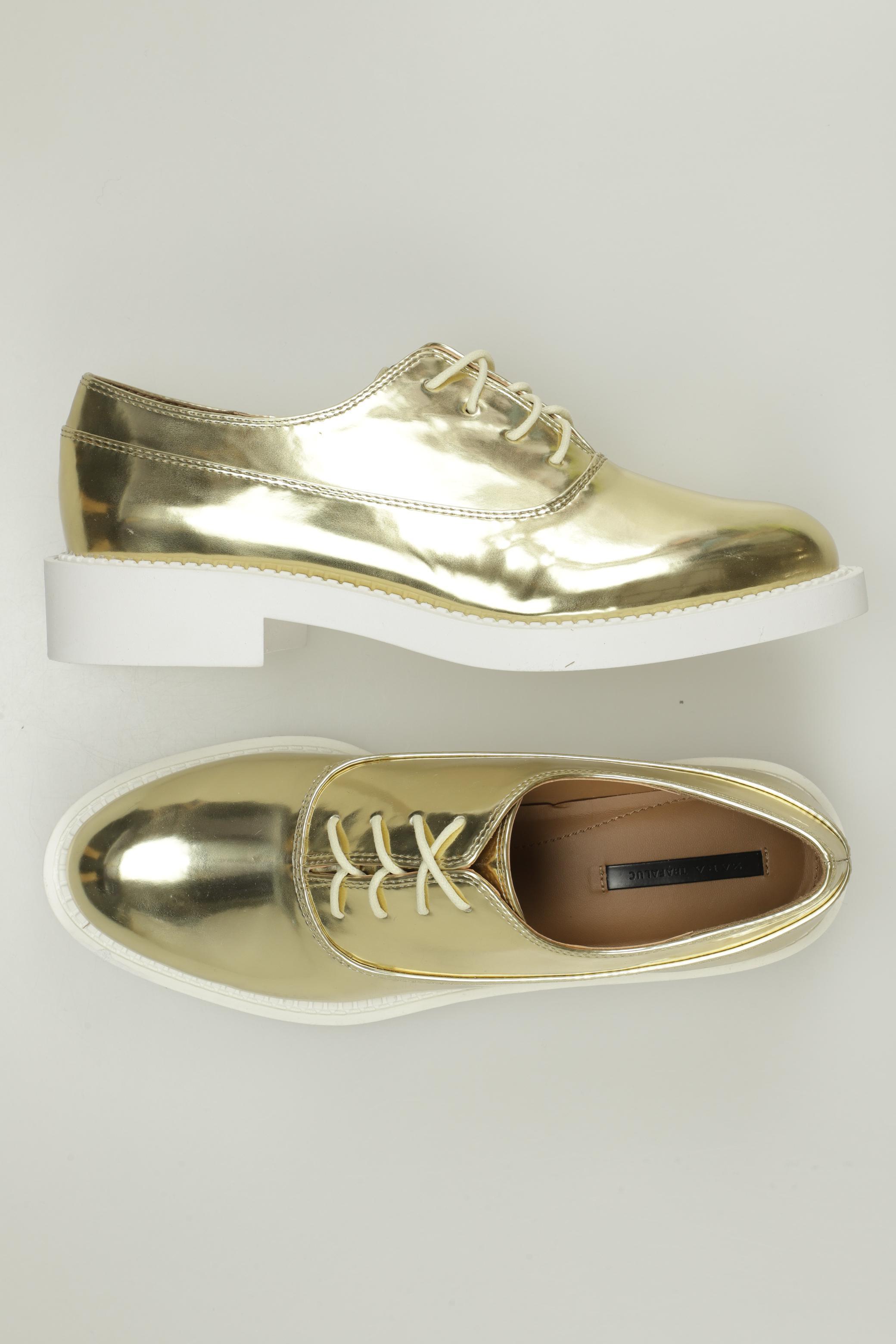 

Zara Damen Halbschuh, gold, Gr. 37