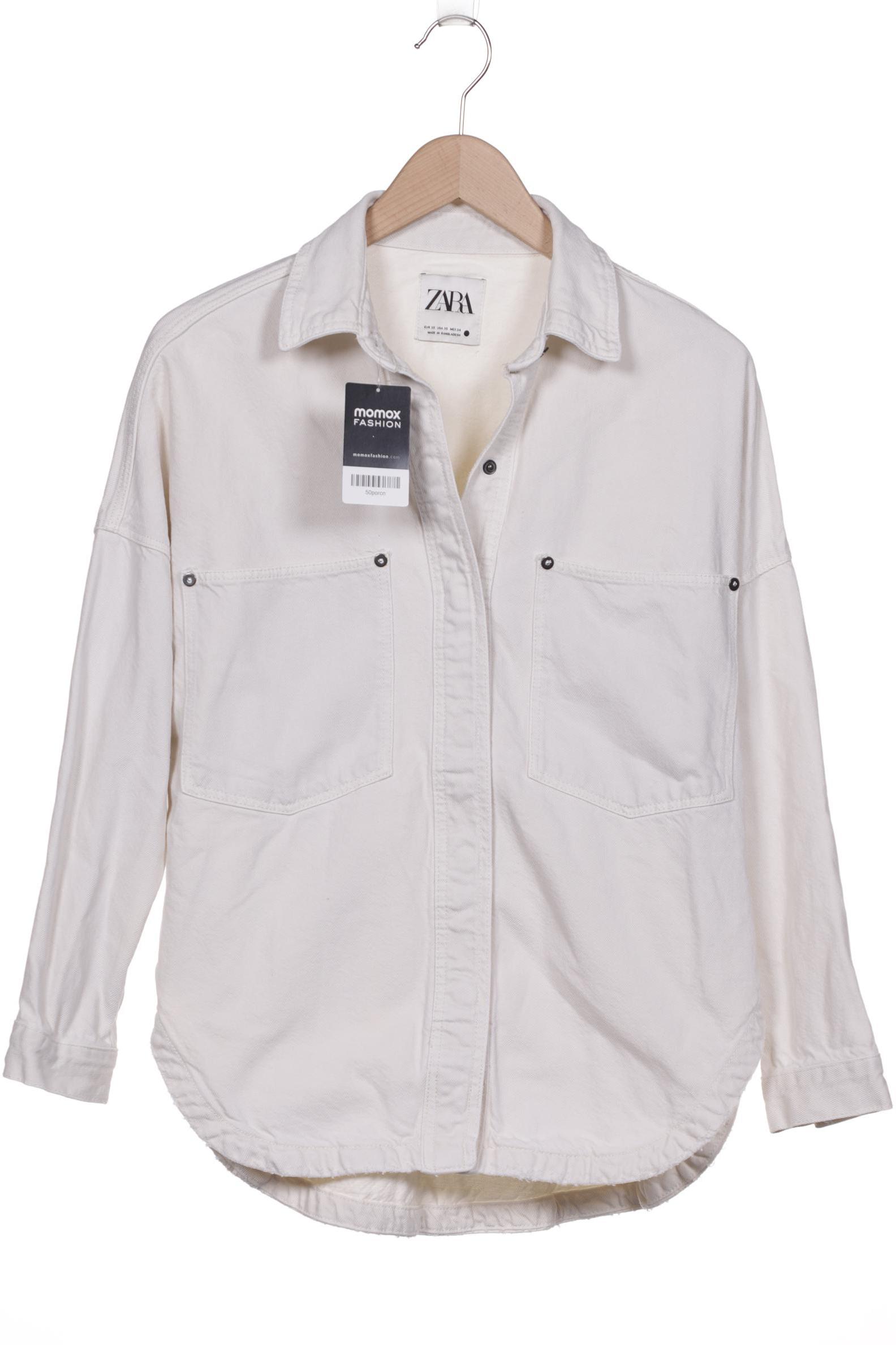 

ZARA Damen Jacke, cremeweiß