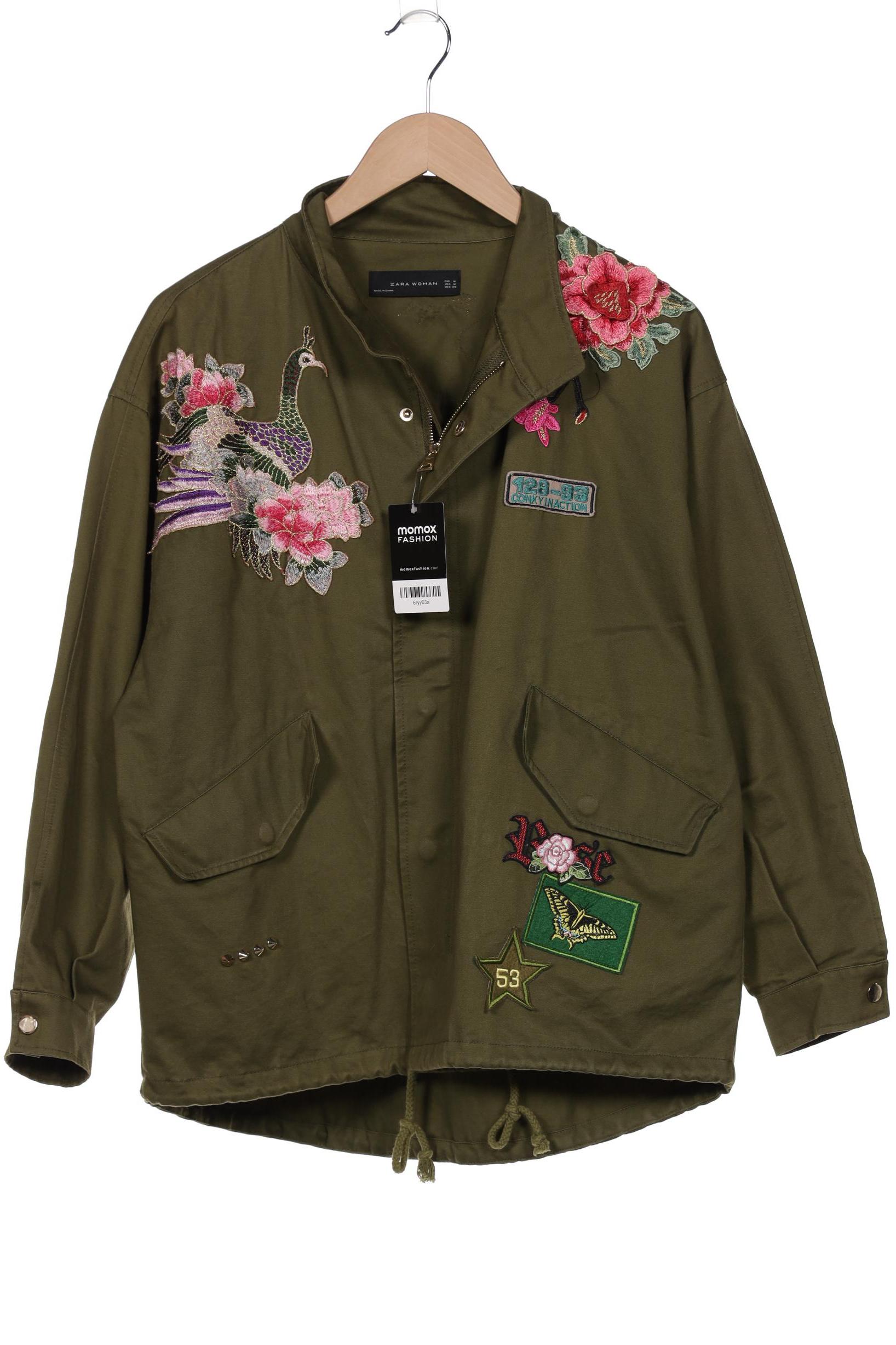 

ZARA Damen Jacke, grün