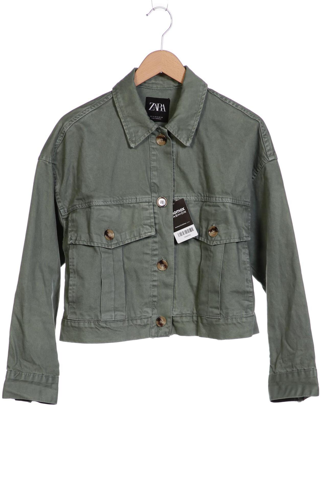 

ZARA Damen Jacke, grün