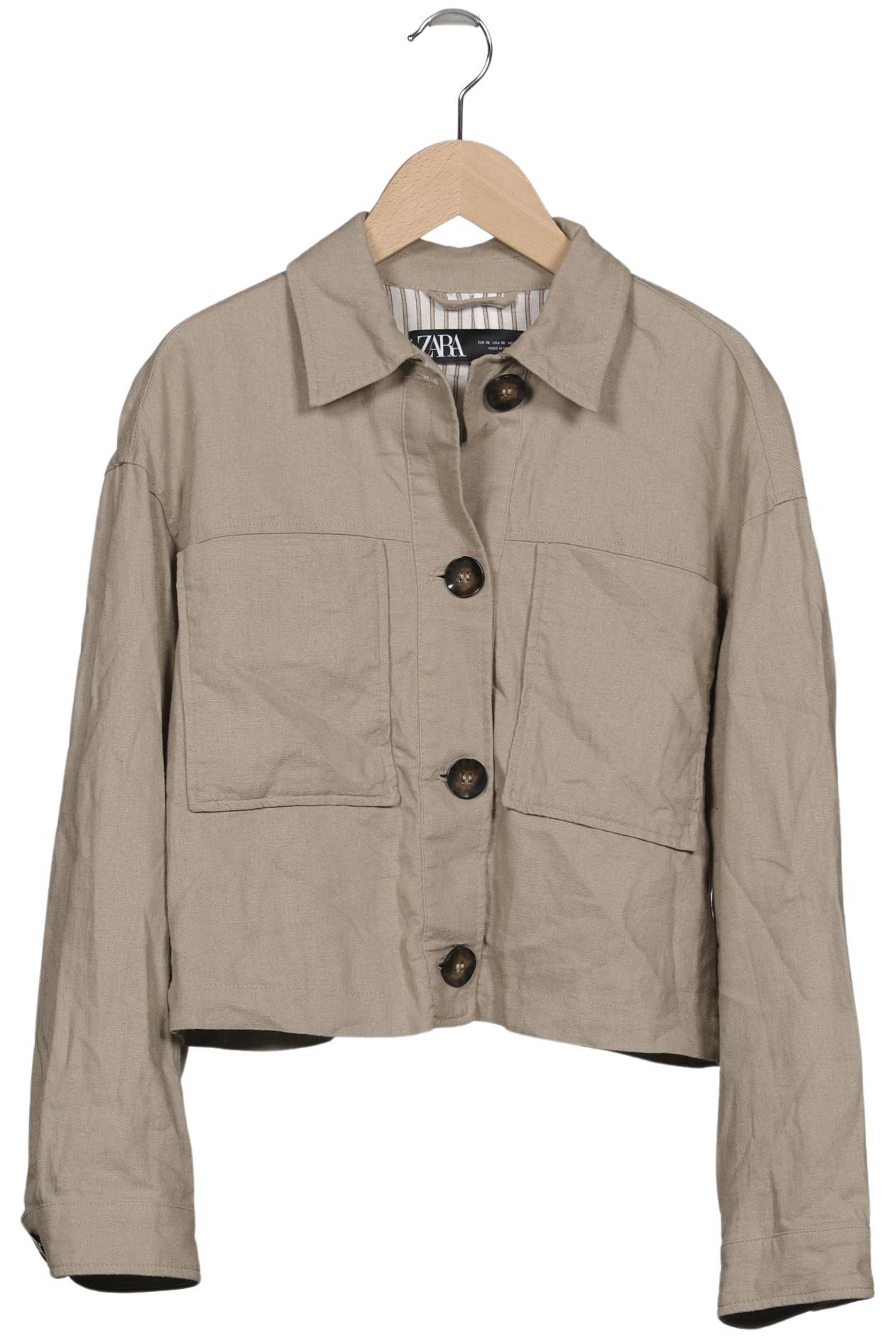

Zara Damen Jacke, beige, Gr. 34