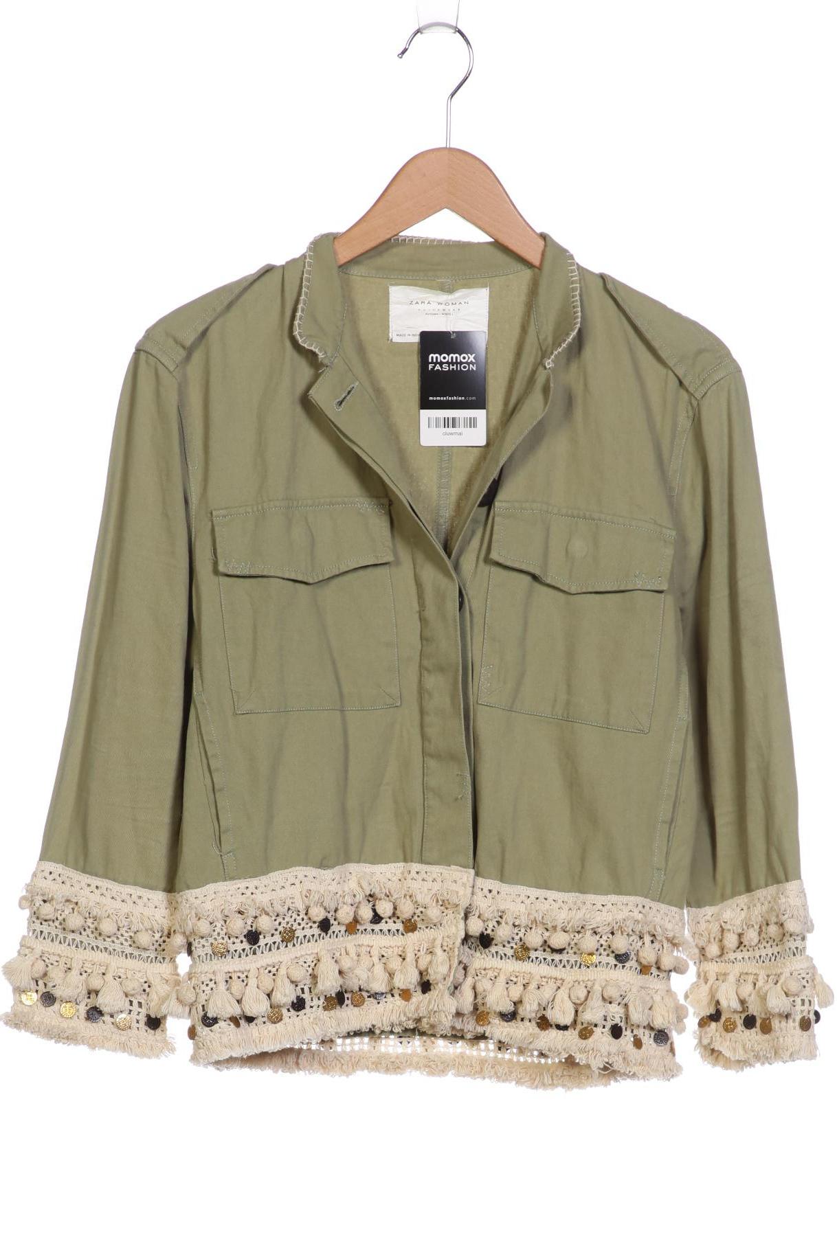 

ZARA Damen Jacke, grün