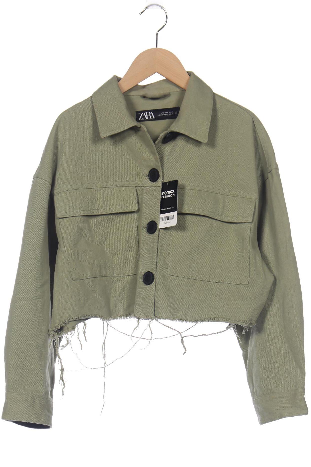 

ZARA Damen Jacke, grün