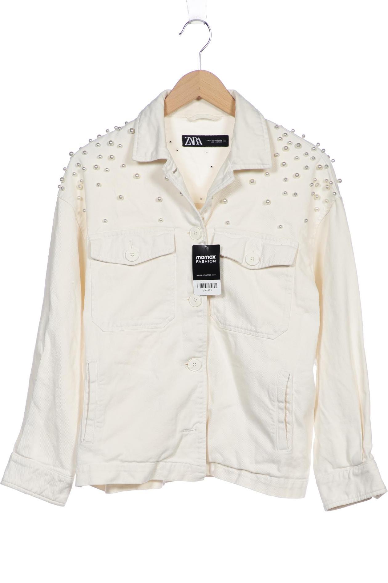

ZARA Damen Jacke, cremeweiß