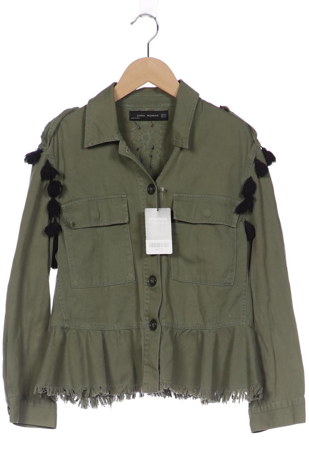 

ZARA Damen Jacke, grün