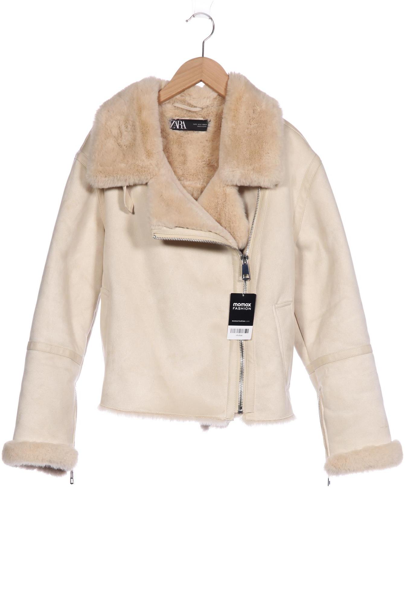

ZARA Damen Jacke, cremeweiß