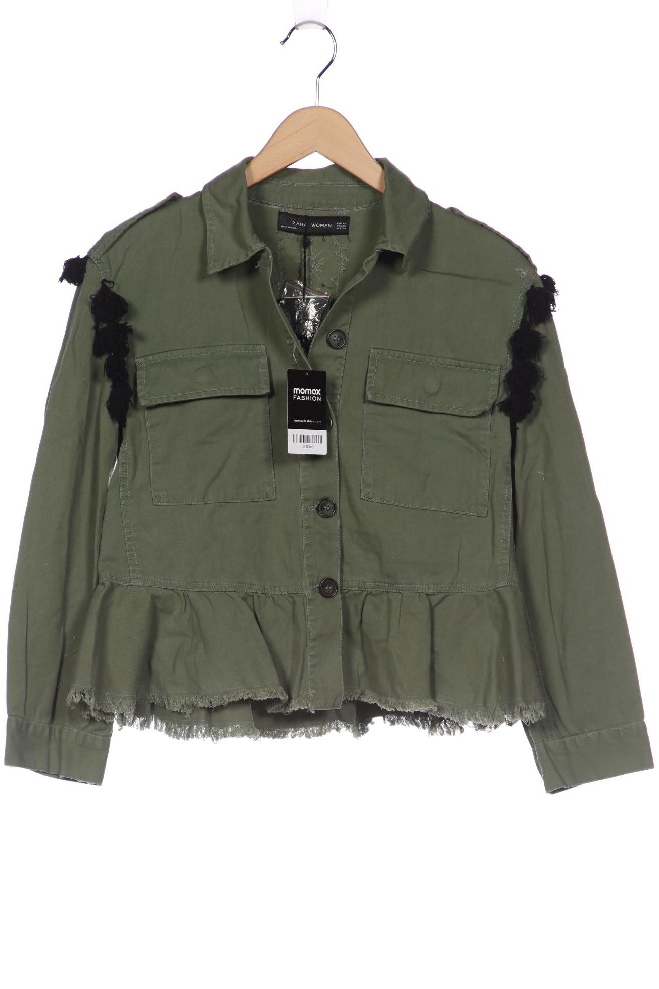 

ZARA Damen Jacke, grün