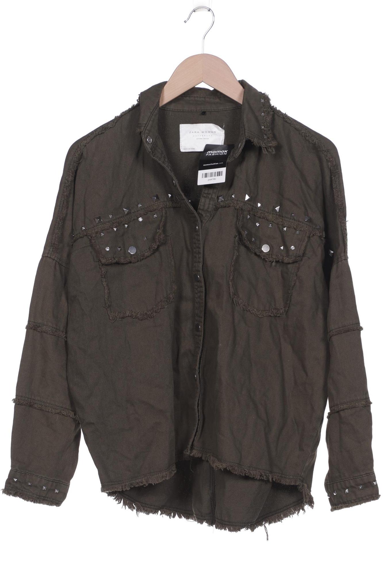 

ZARA Damen Jacke, grün