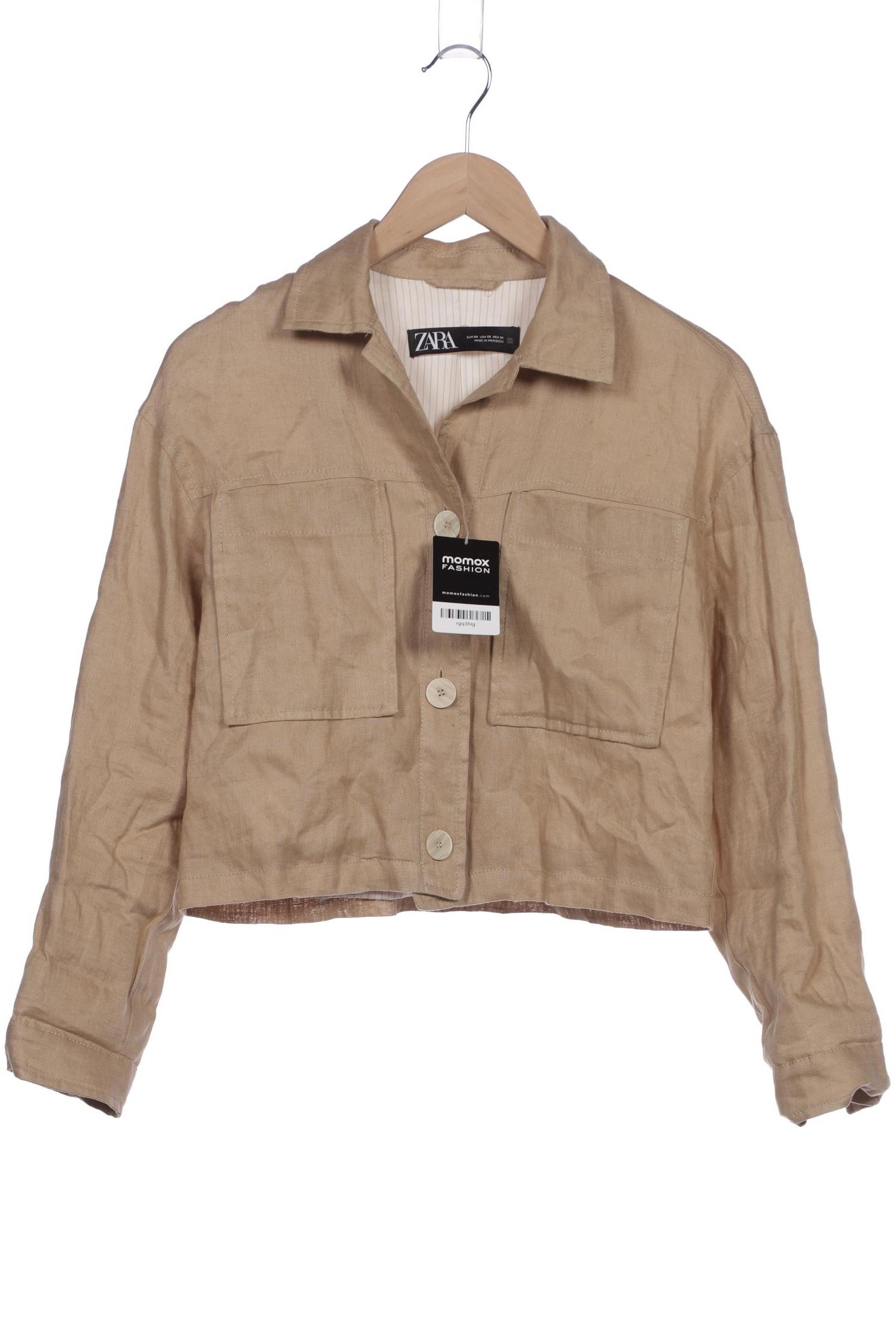 

Zara Damen Jacke, beige, Gr. 34