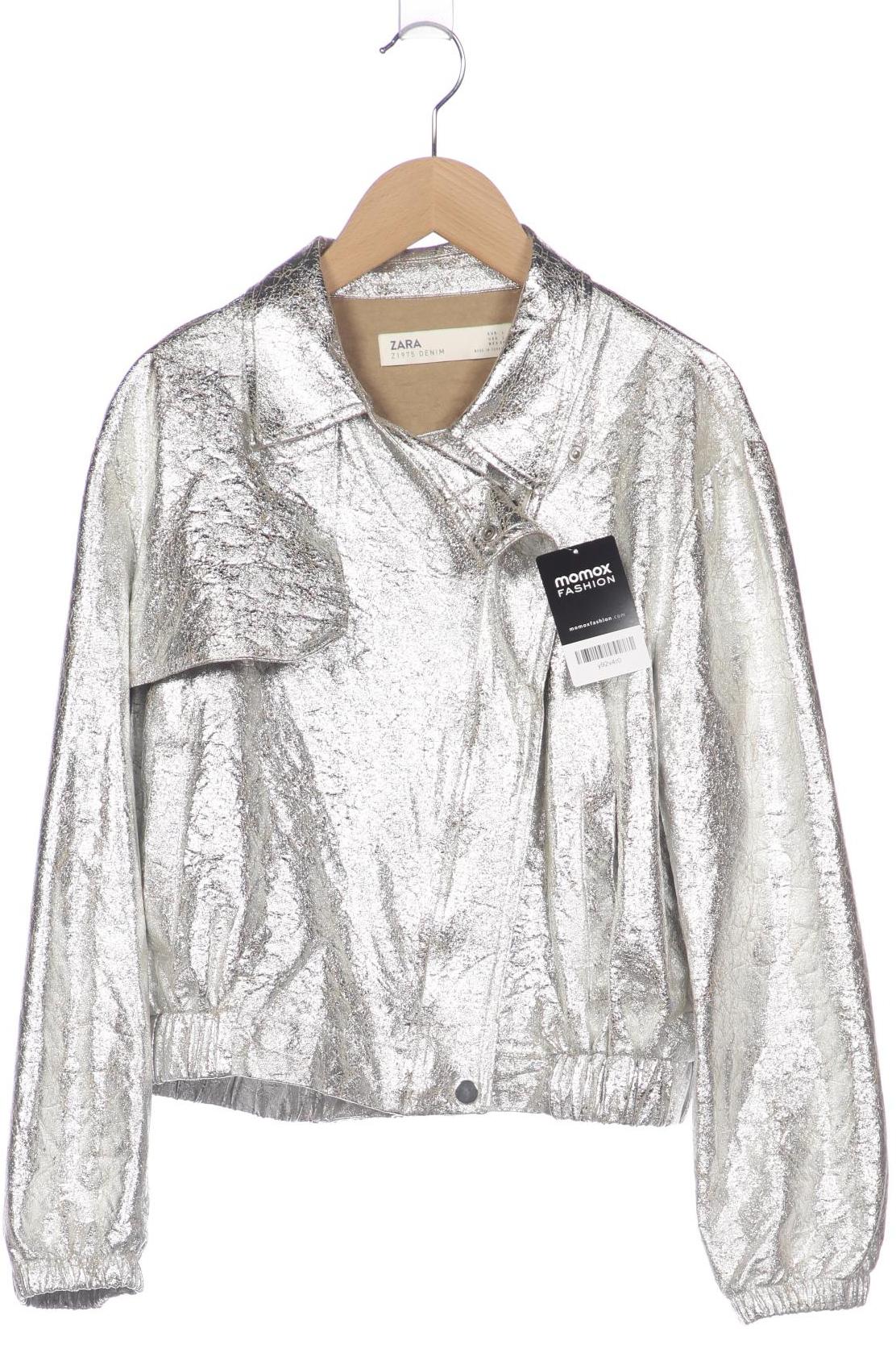 

Zara Damen Jacke, silber, Gr. 42