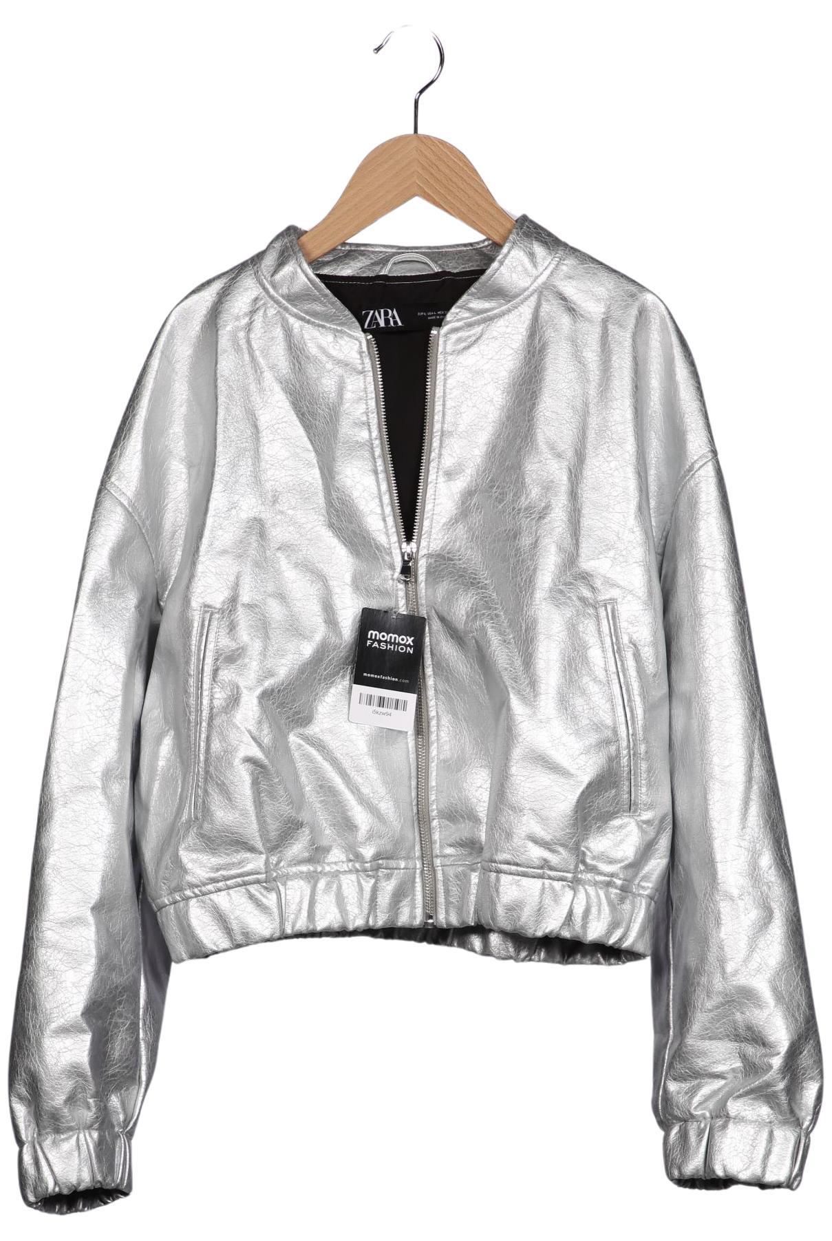 

Zara Damen Jacke, silber, Gr. 42