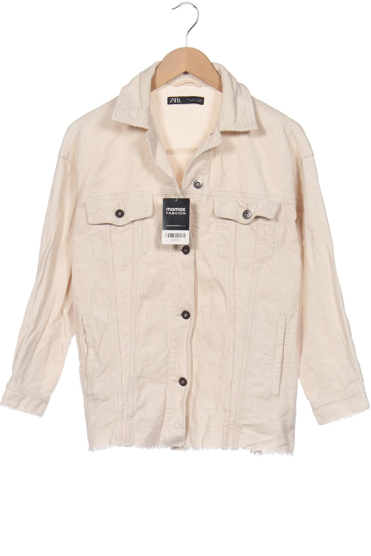 

ZARA Damen Jacke, cremeweiß
