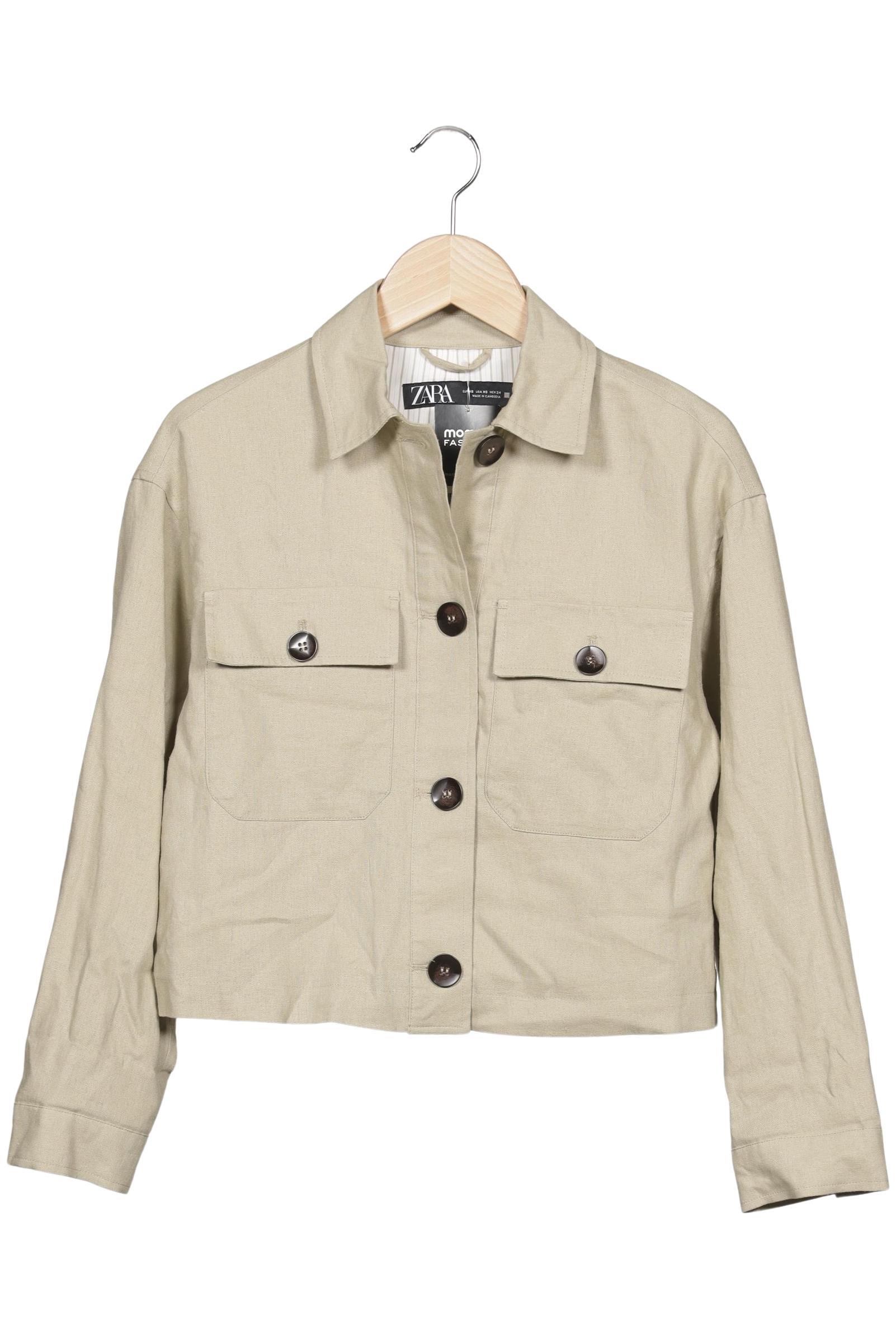 

Zara Damen Jacke, beige, Gr. 34