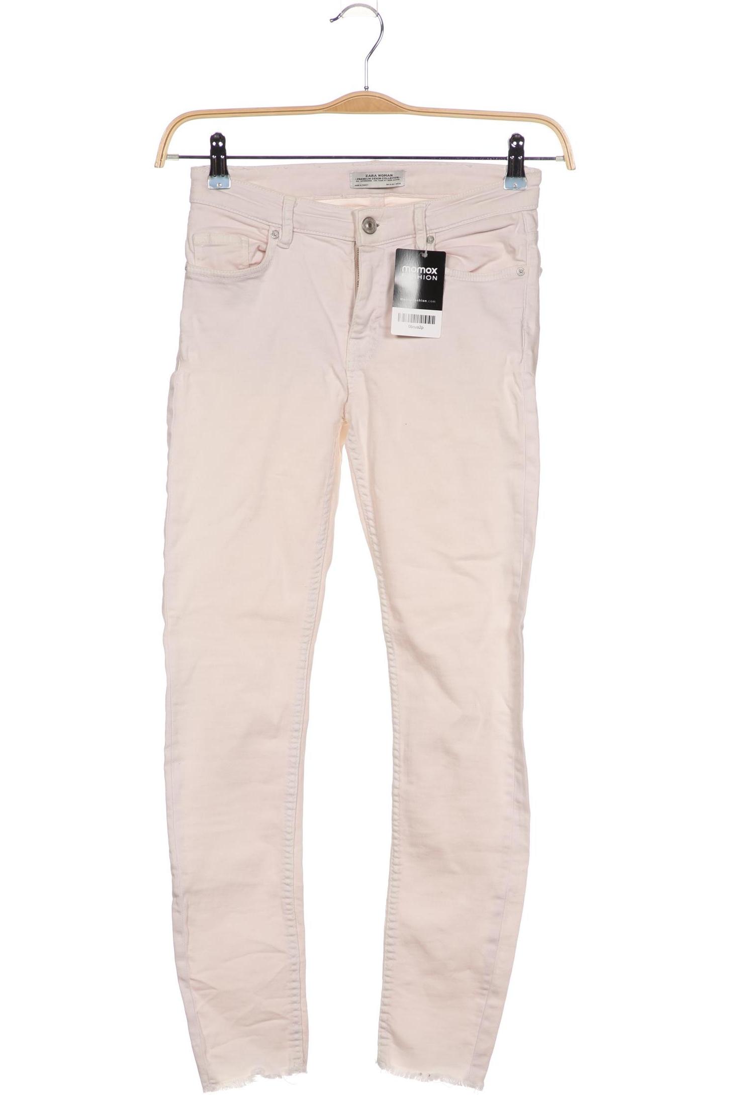 

Zara Damen Jeans, cremeweiß, Gr. 34